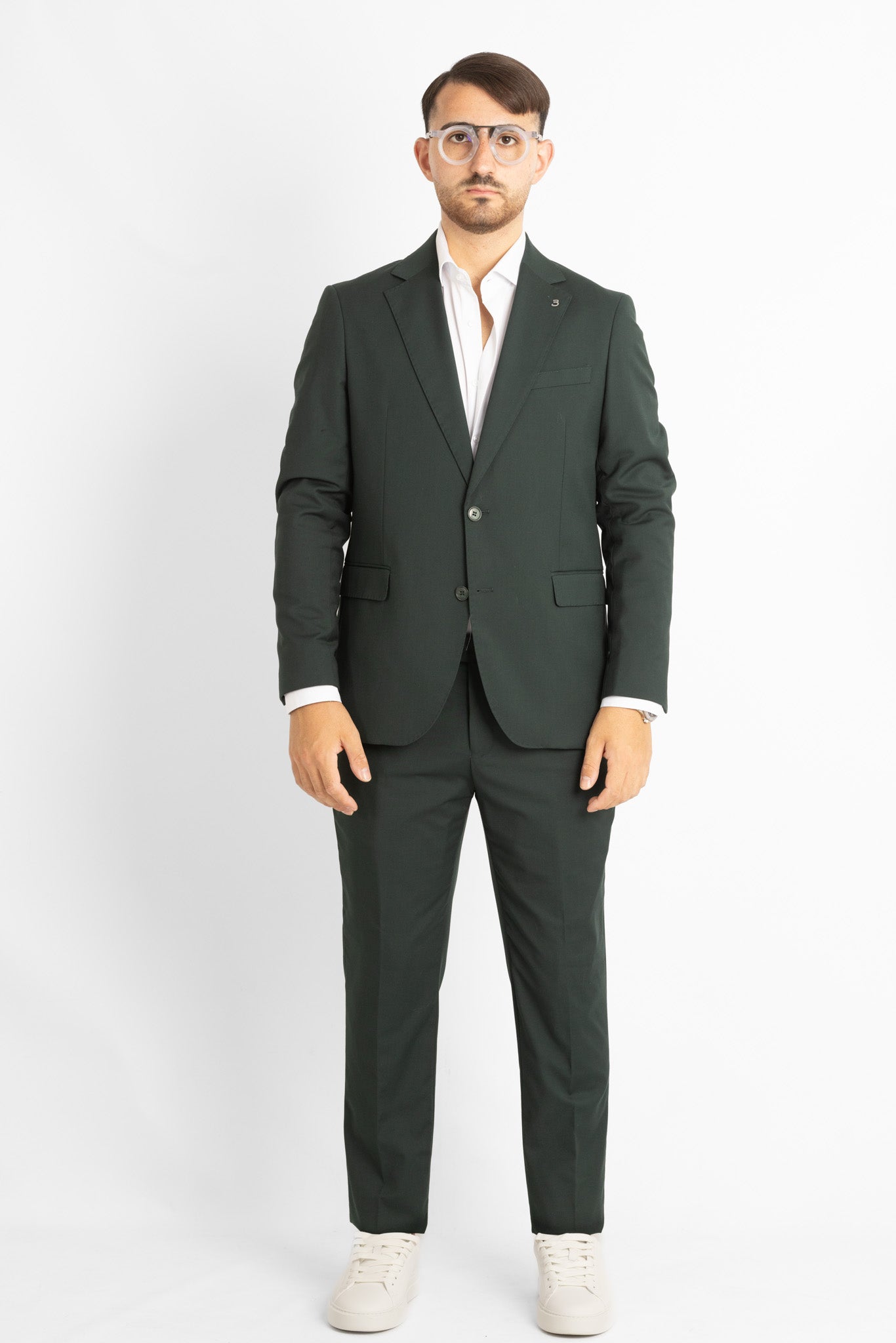 Robe basique à deux boutons | Verte