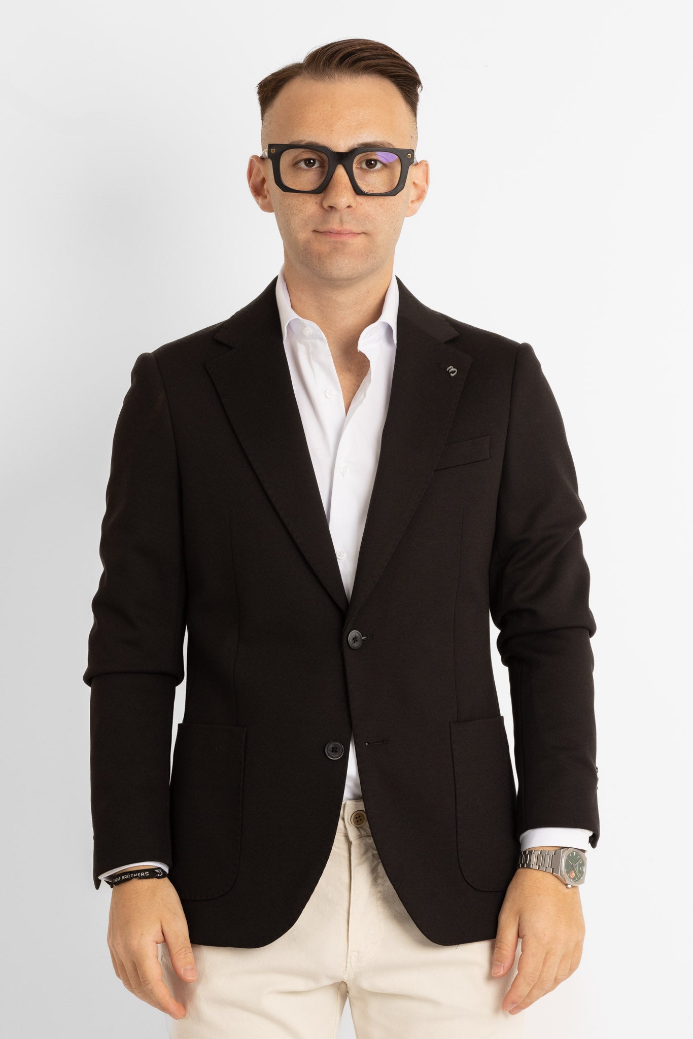 Giacca Basic in Jersey Elasticizzata | Nera