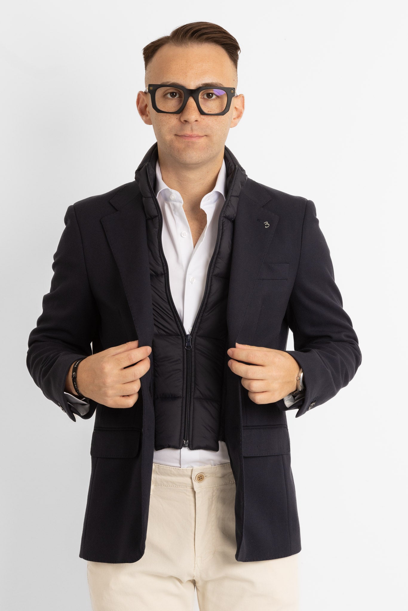 Veste avec Bavette Amovible | Bleu