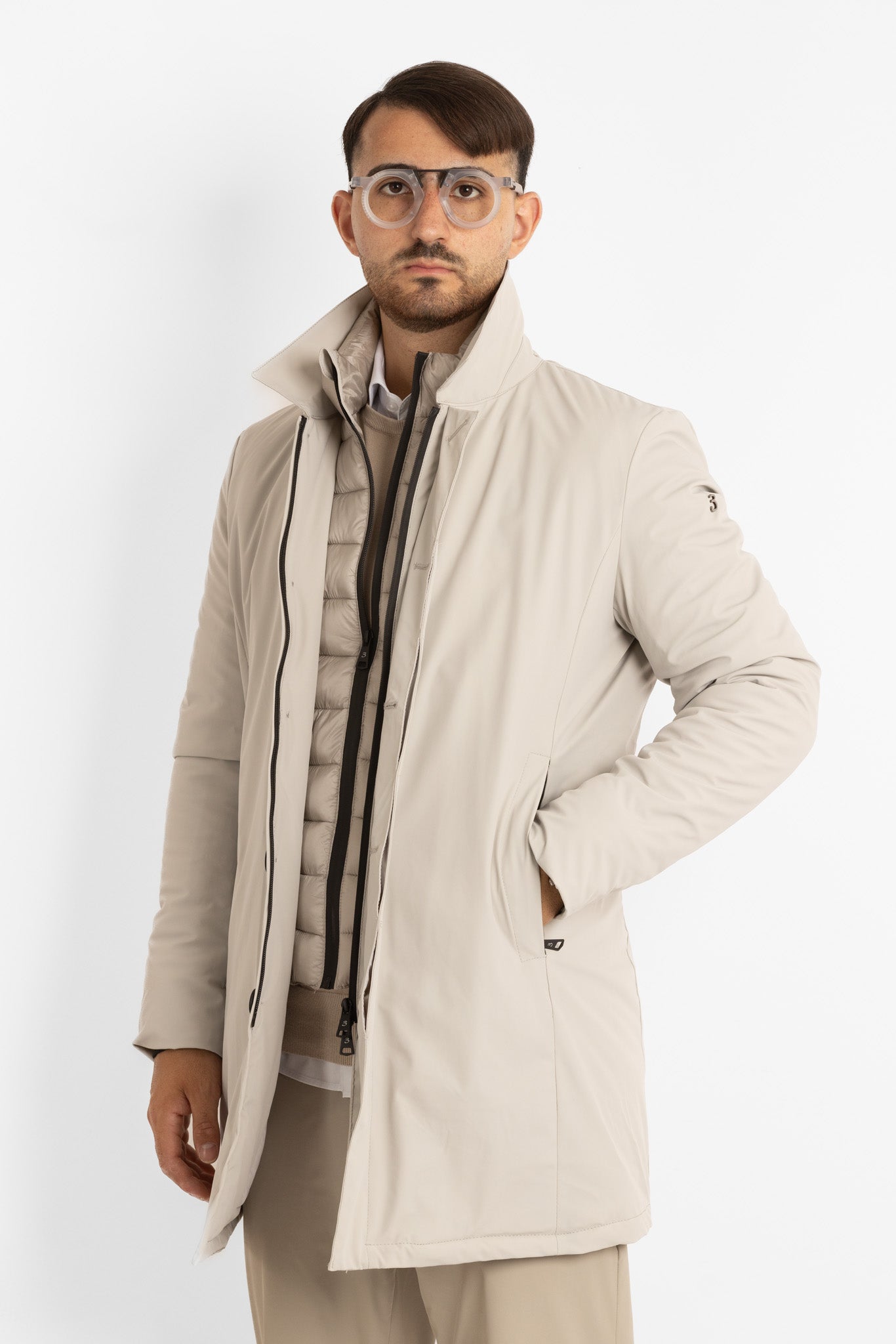 Trench-coat technique rembourré | Glace