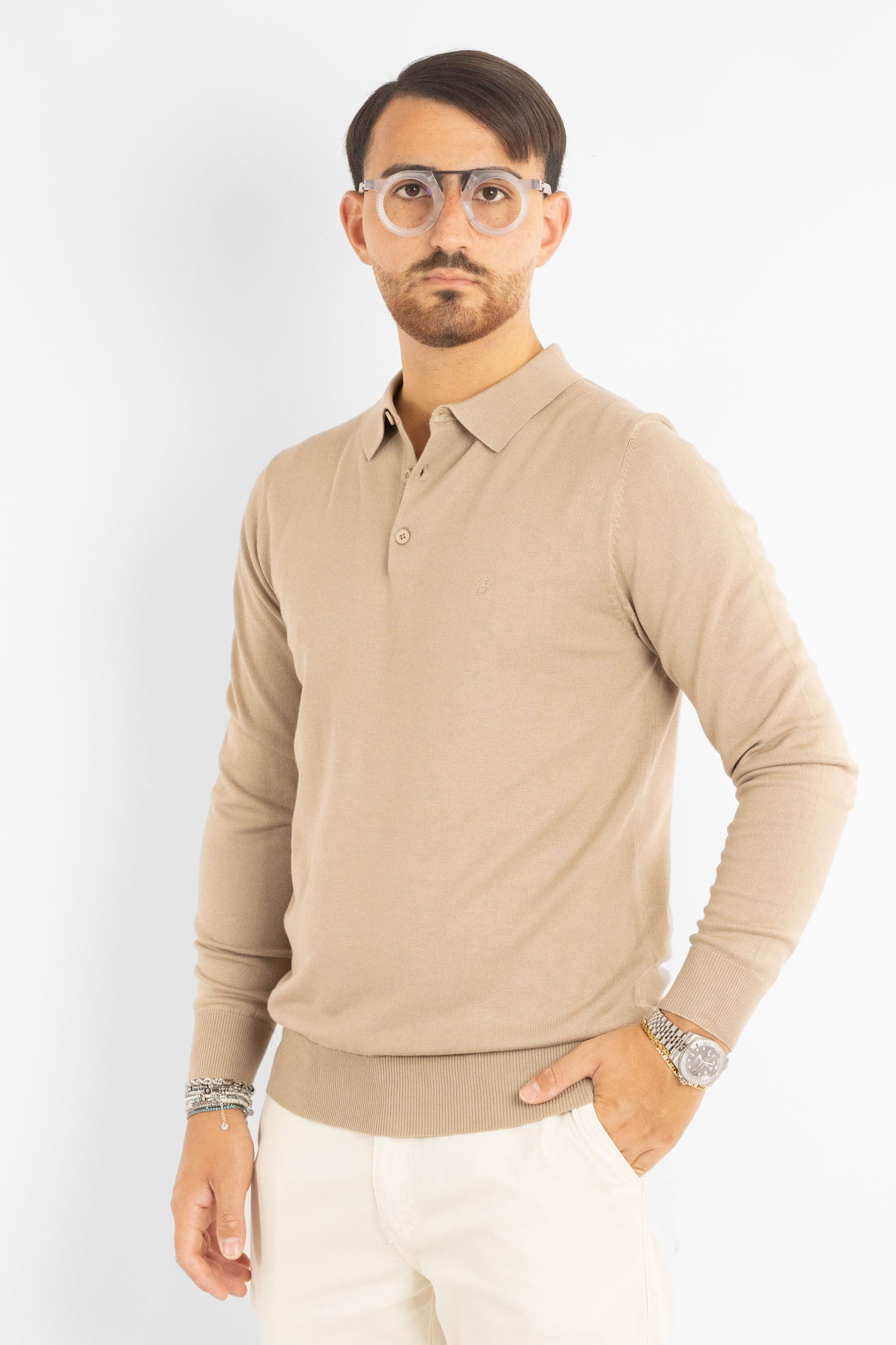 Pullover Modello Polo | 2 per €40 | Beige