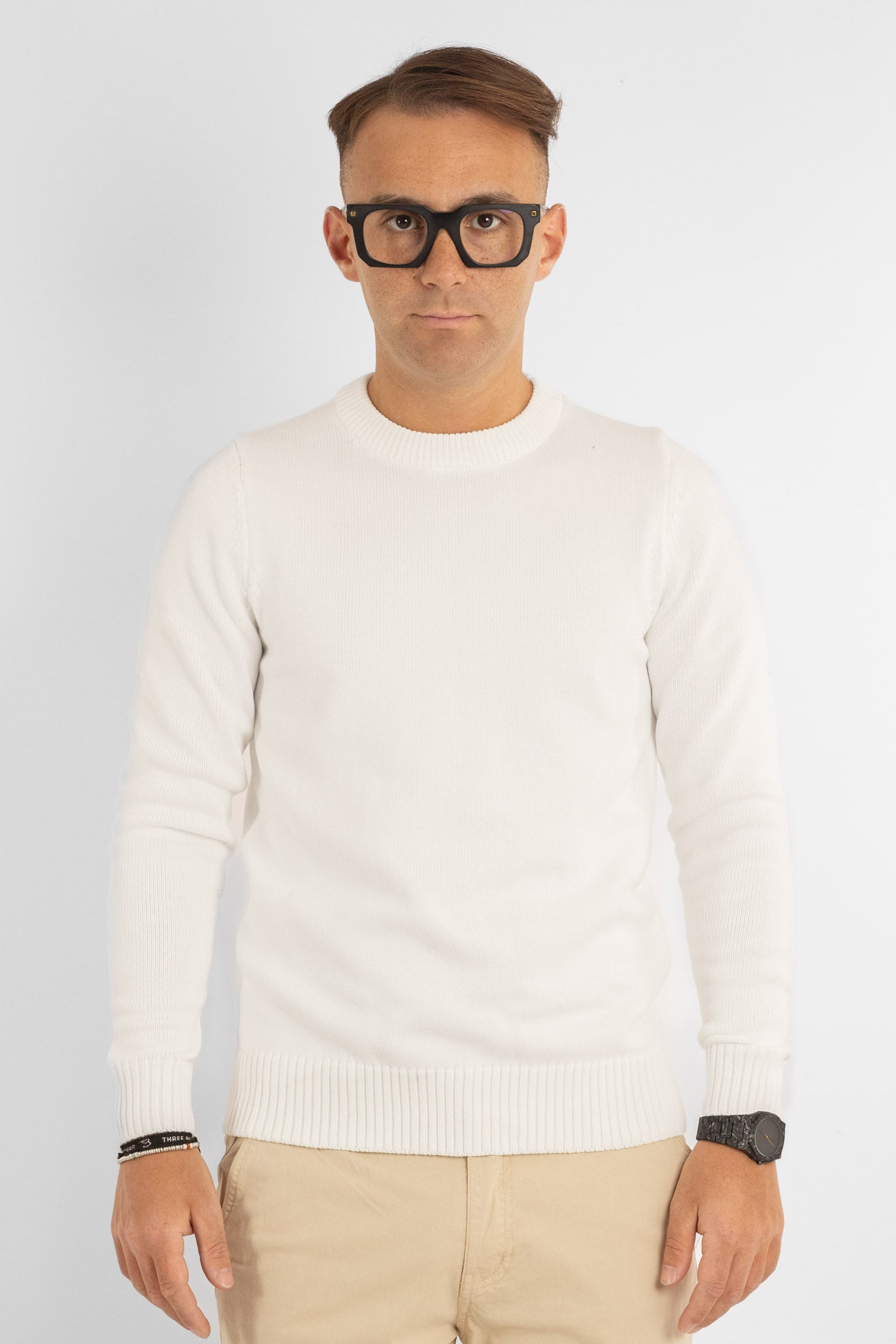 Maglione Morbido Girocollo 31154 | 2 per €50 | Bianco