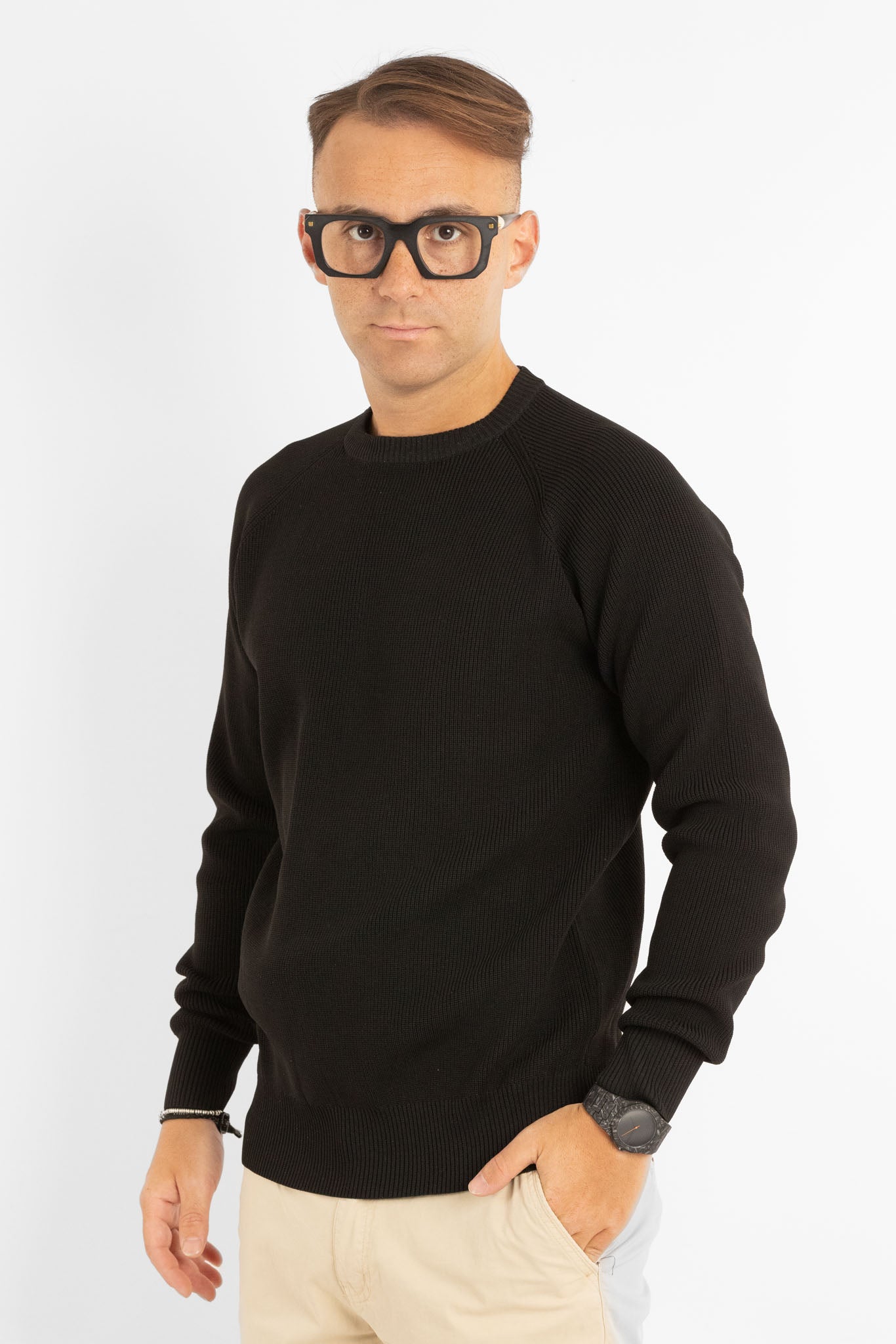 Maglione Active Morbido a Coste 241144 | 2 per €50 | Nero