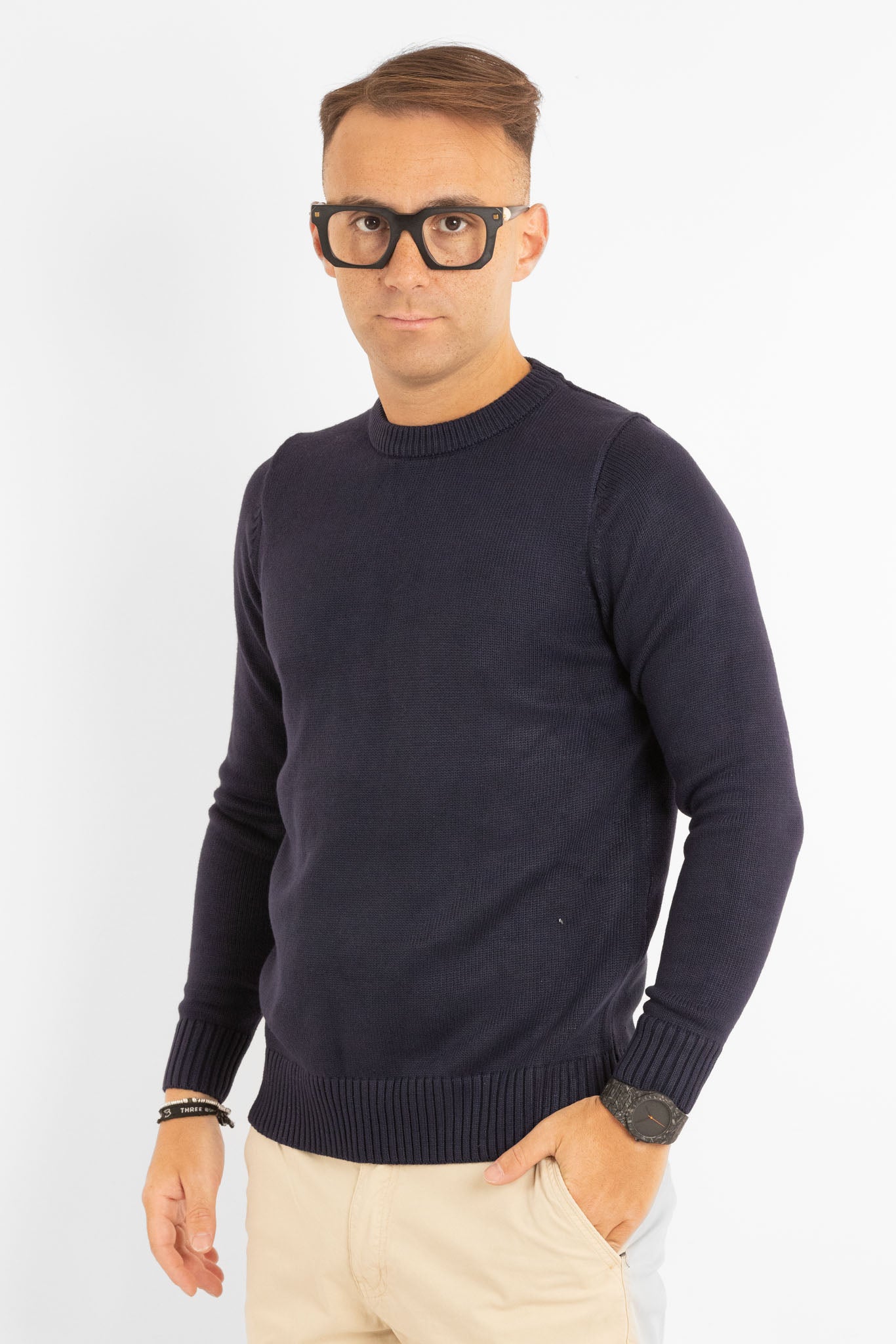 Maglione Morbido Girocollo 31154 | 2 per €50 | Blu