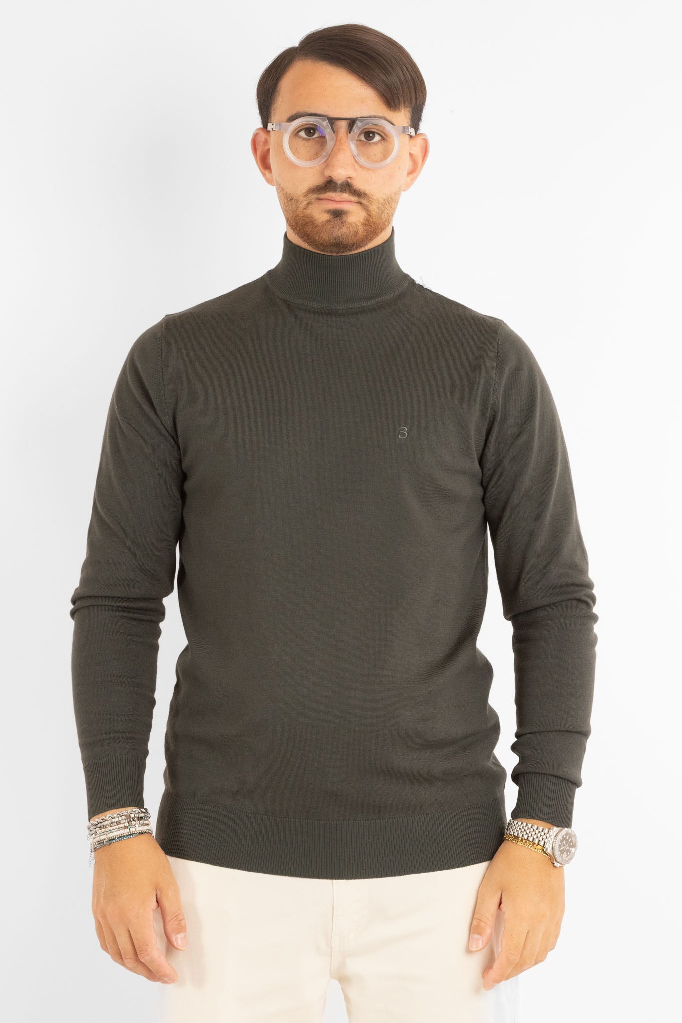 Pullover Lupetto Basic Slim | 2 per €40 | Verde