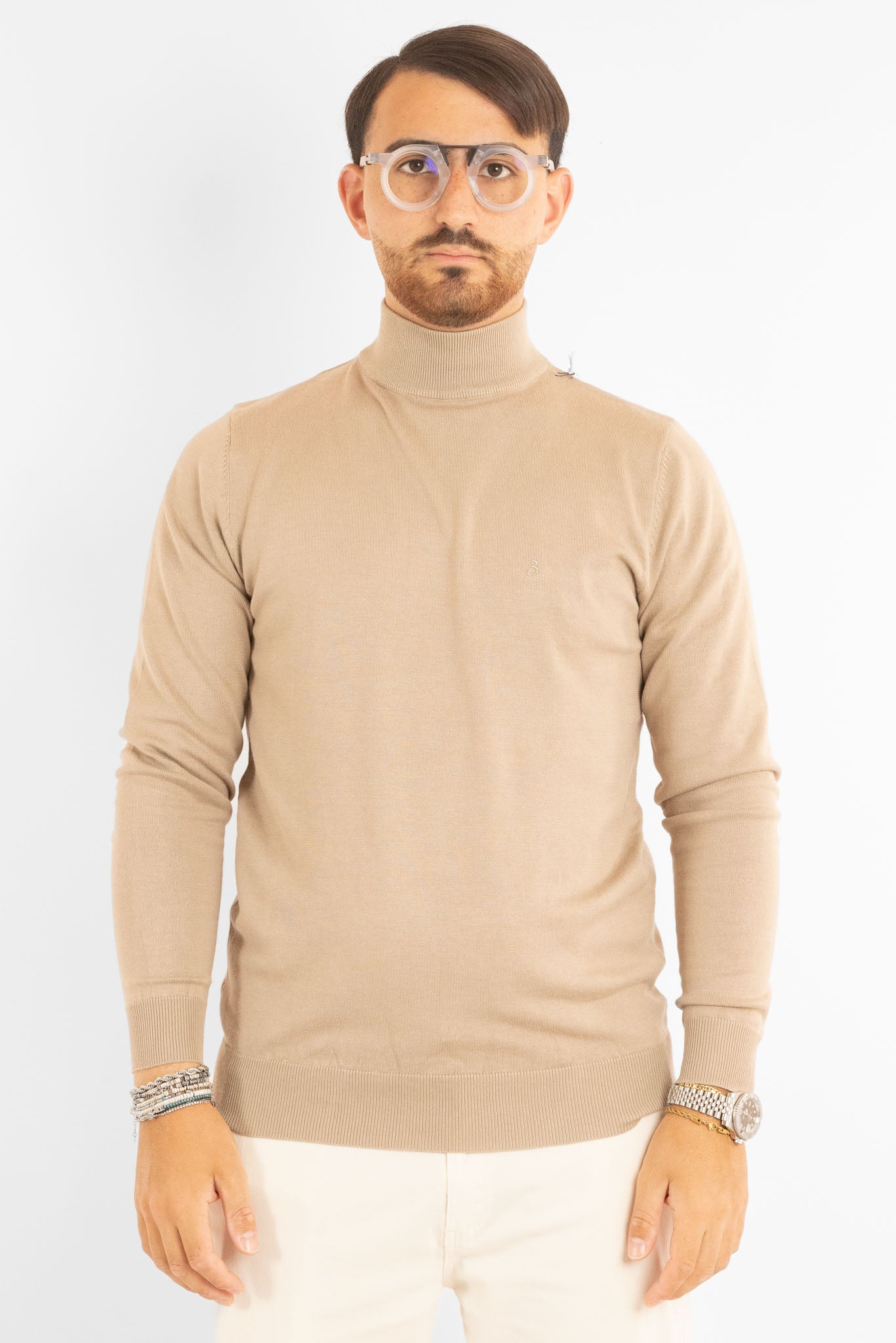 Pullover Lupetto Basic Slim | 2 per €40 | Beige