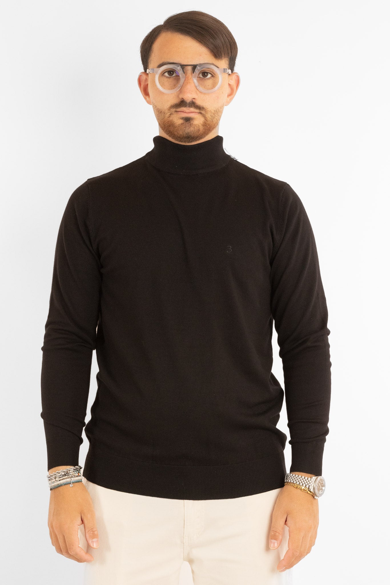 Pullover Lupetto Basic Slim | 2 per €40 | Nero