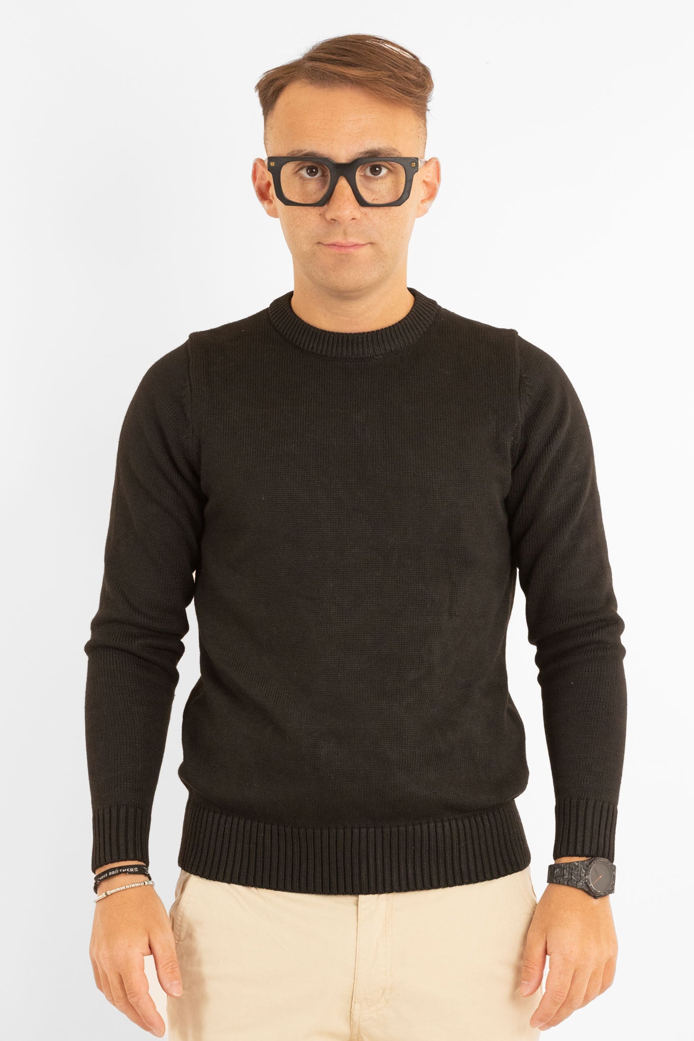 Maglione Morbido Girocollo 31154 | 2 per €50 | Nero