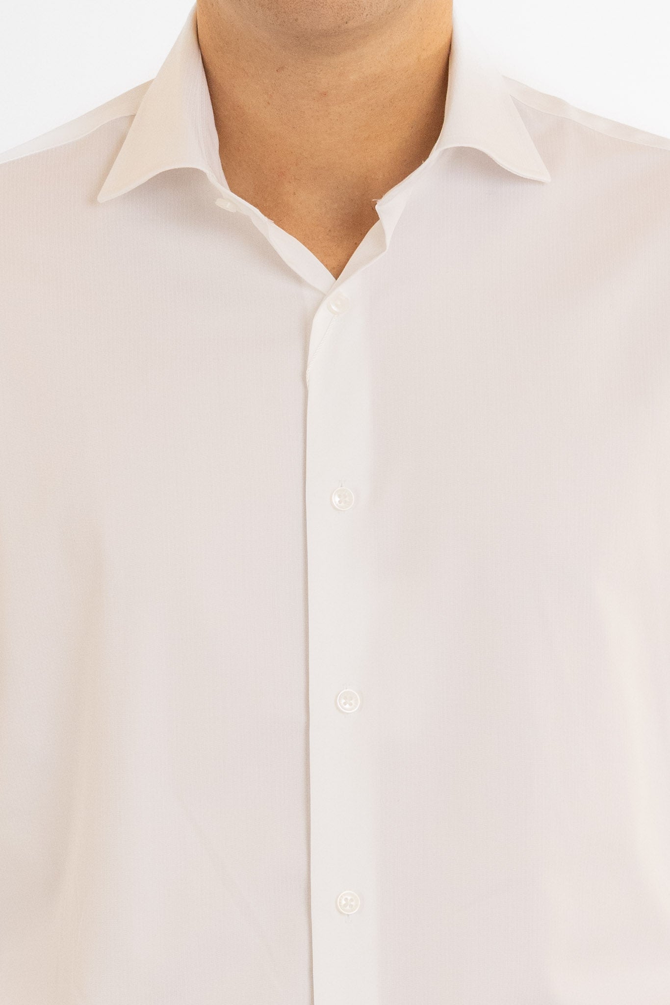 Chemise basique slim sans repassage | Blanc