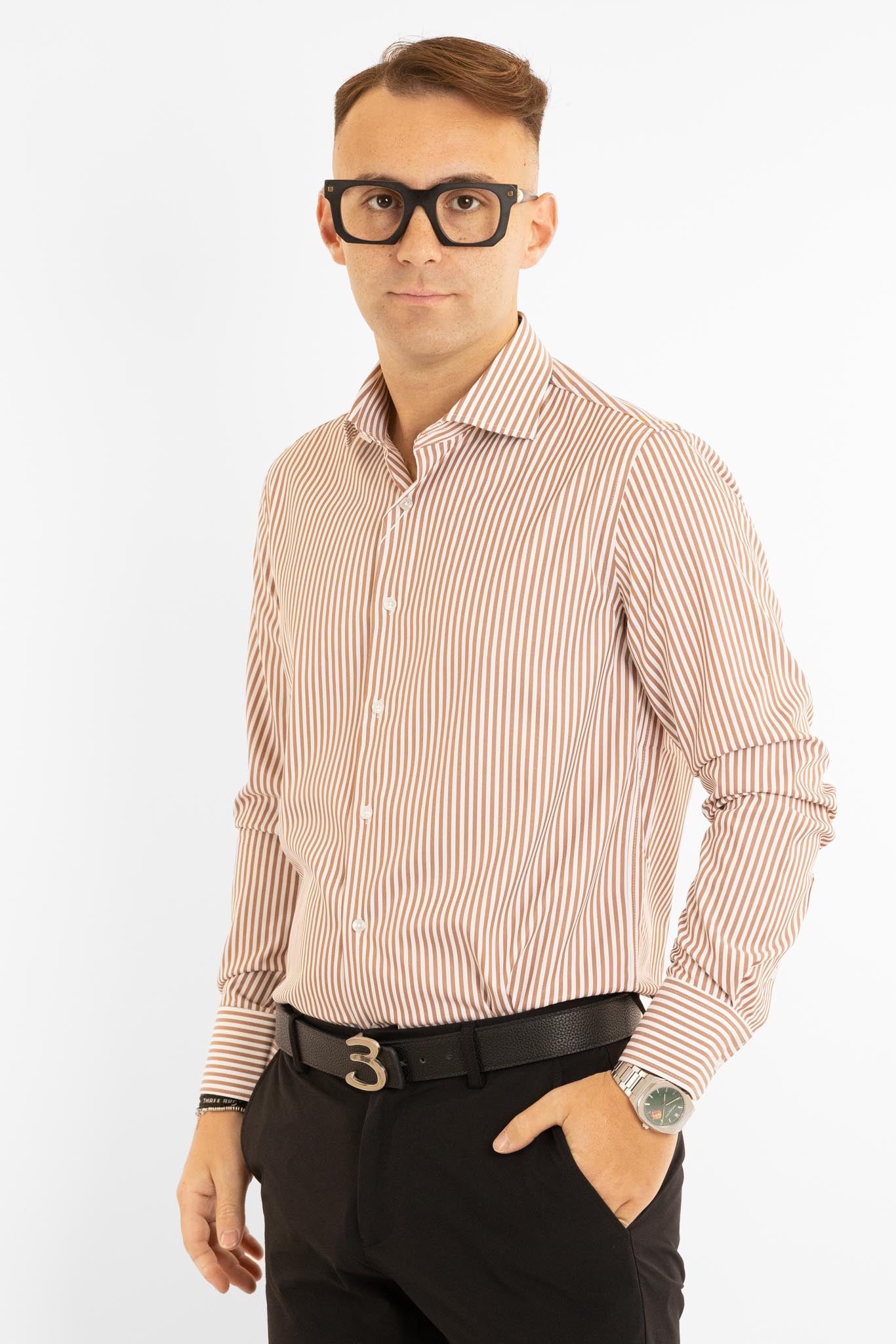 Chemise basique slim sans repassage | Blanc