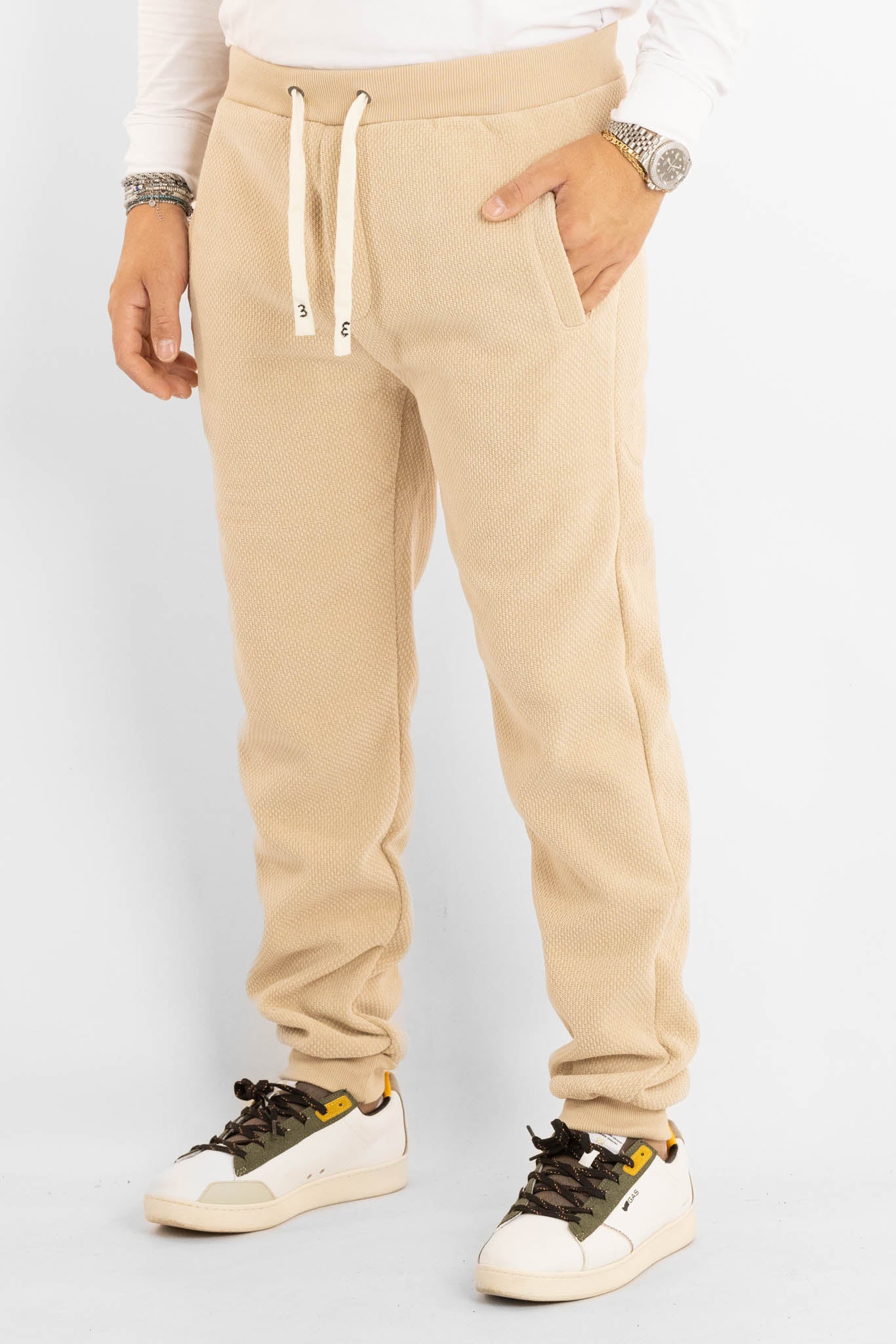 Pantalone di Tuta Ciniglia Basic | Kaki