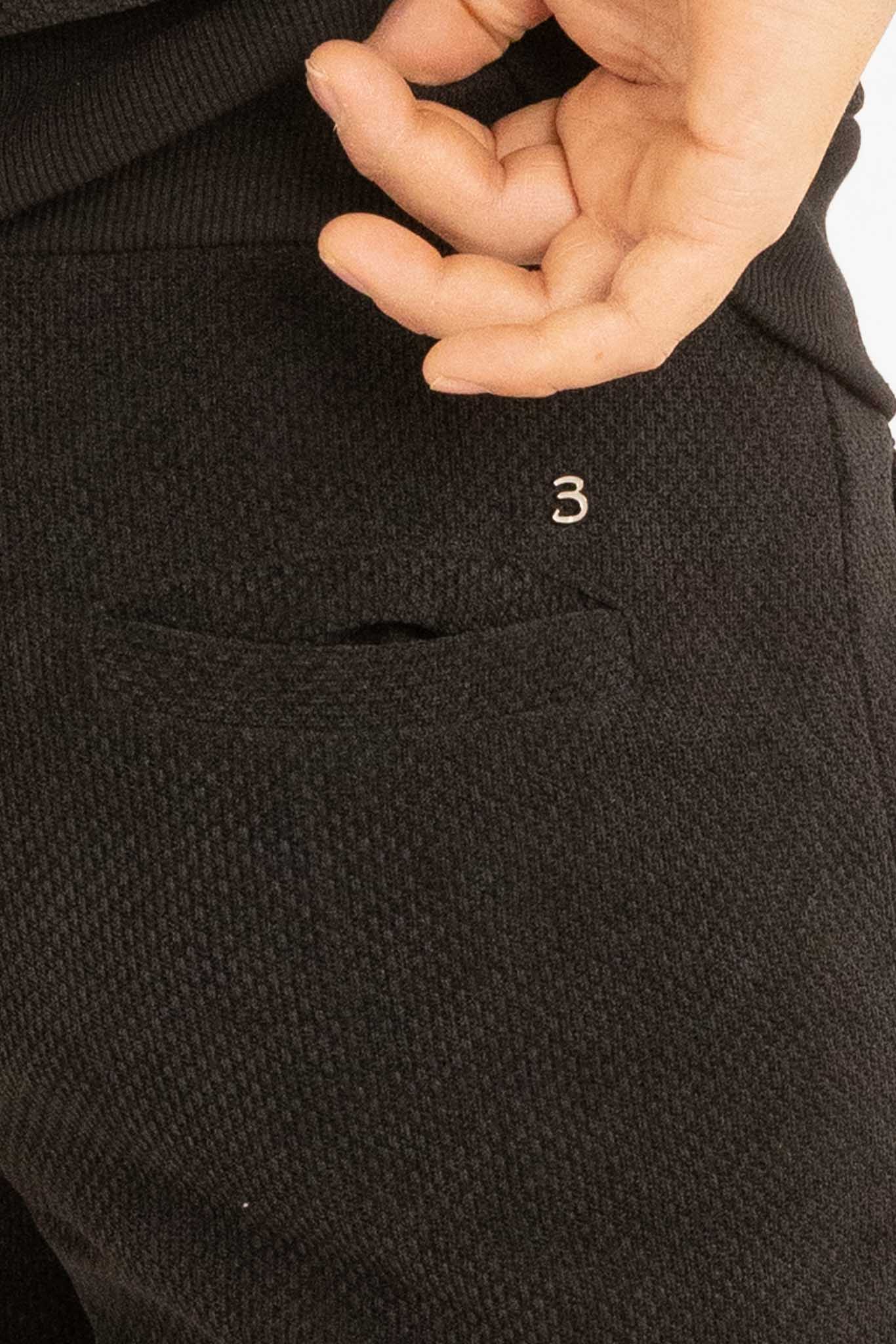 Pantalone di Tuta Ciniglia Cargo | Nero