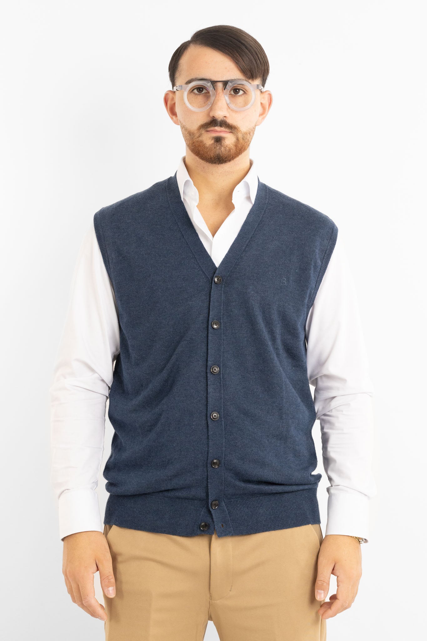 Cardigan Gilet a V con Bottoni Misto Lana 850 | 2 per €50 | Avion