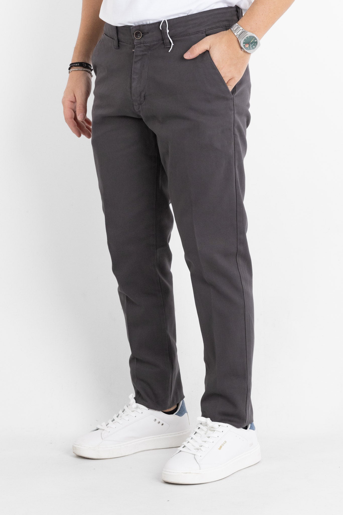 Pantalone Chinos Semi Classic BR023 | 2 per €60 | Grigio
