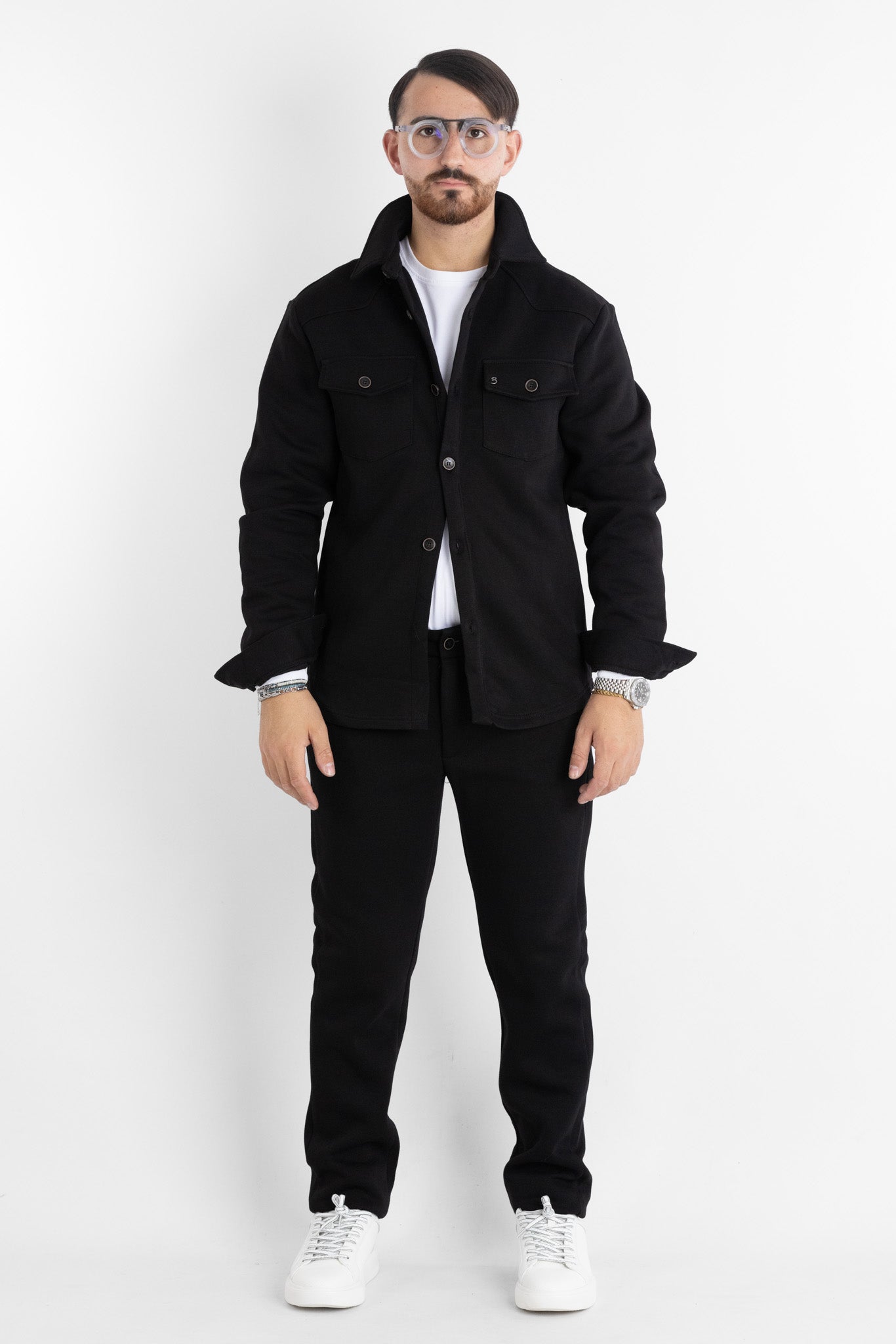 Veste en jersey épais 6702 | 2 pour 60 € | Noire