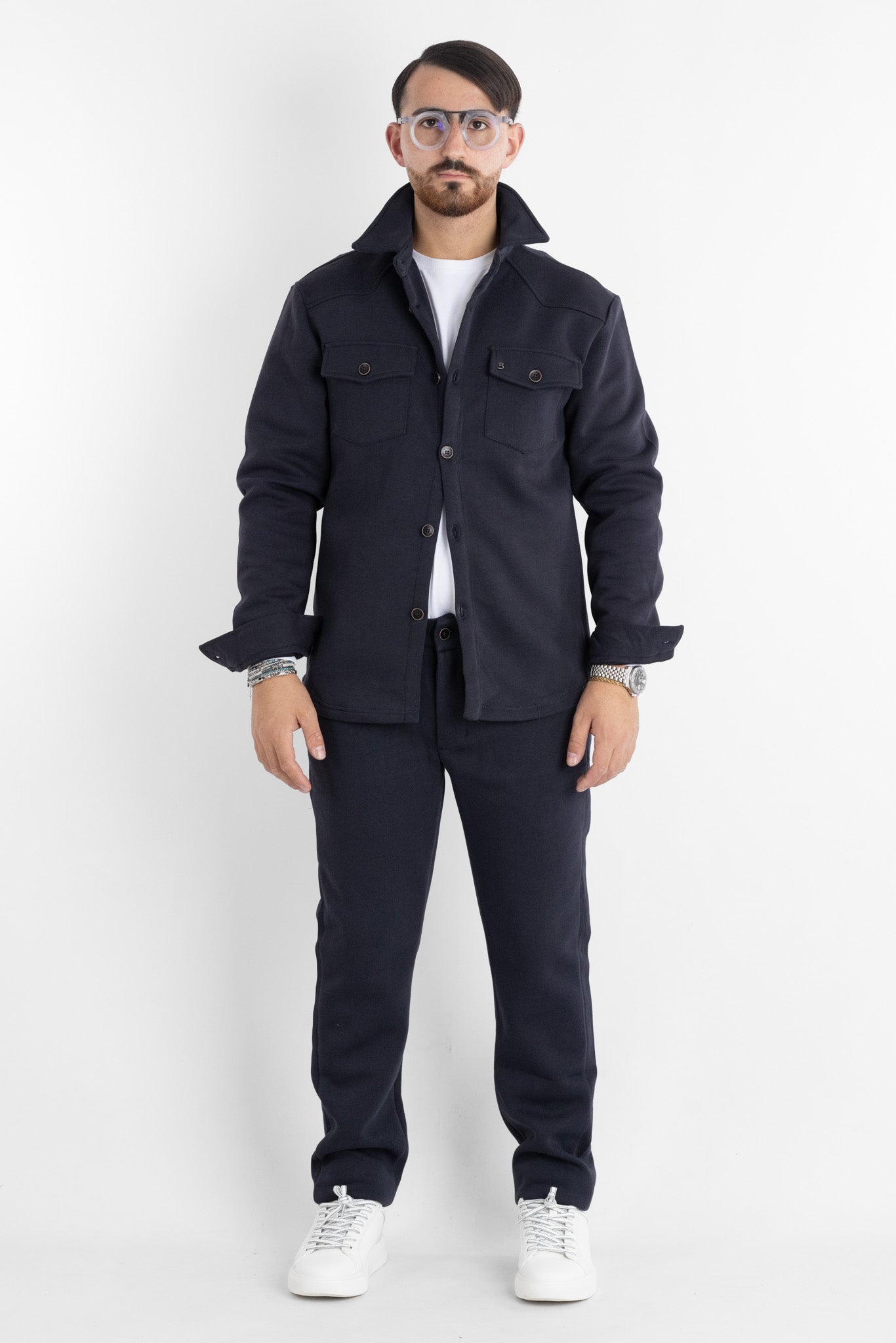 Veste en jersey épais 6702 | 2 pour 60 € | Bleue