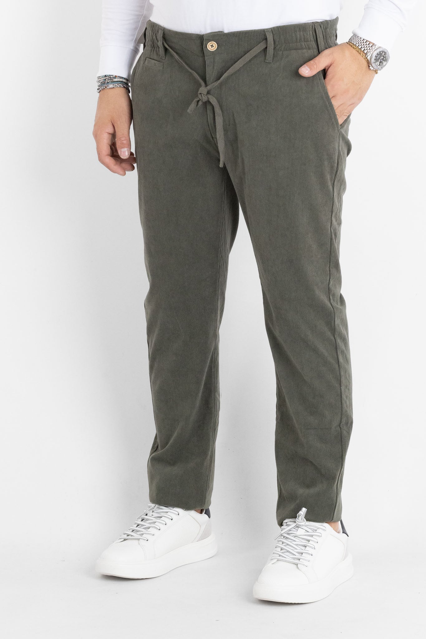 Pantalaccio Velluto a Coste Slim 331 | 2 per €50 | Verde