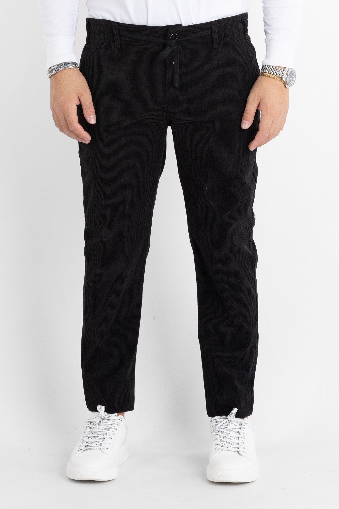 Pantalaccio Velluto a Coste Slim 331 | 2 per €50 | Nero