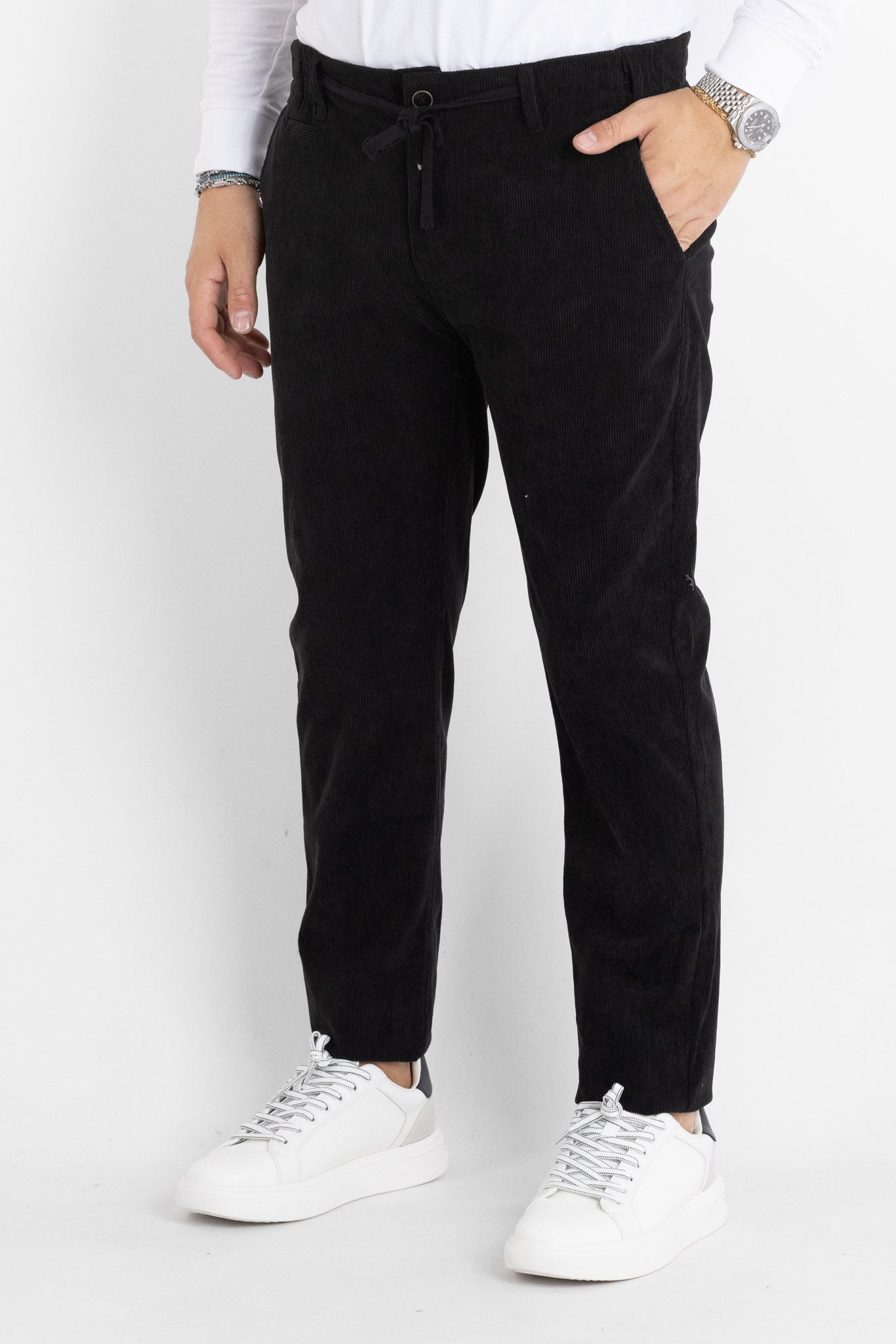 Pantalaccio Velluto a Coste Slim 331 | 2 per €50 | Nero