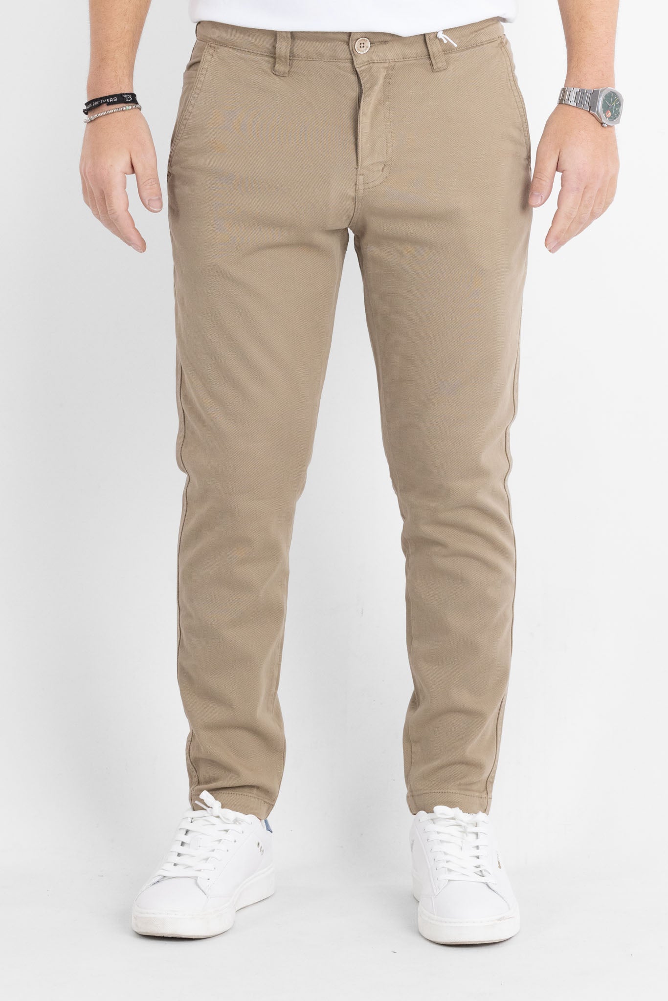 BR021 Rice Grain Capri Pants | 2 for €60 | Khaki