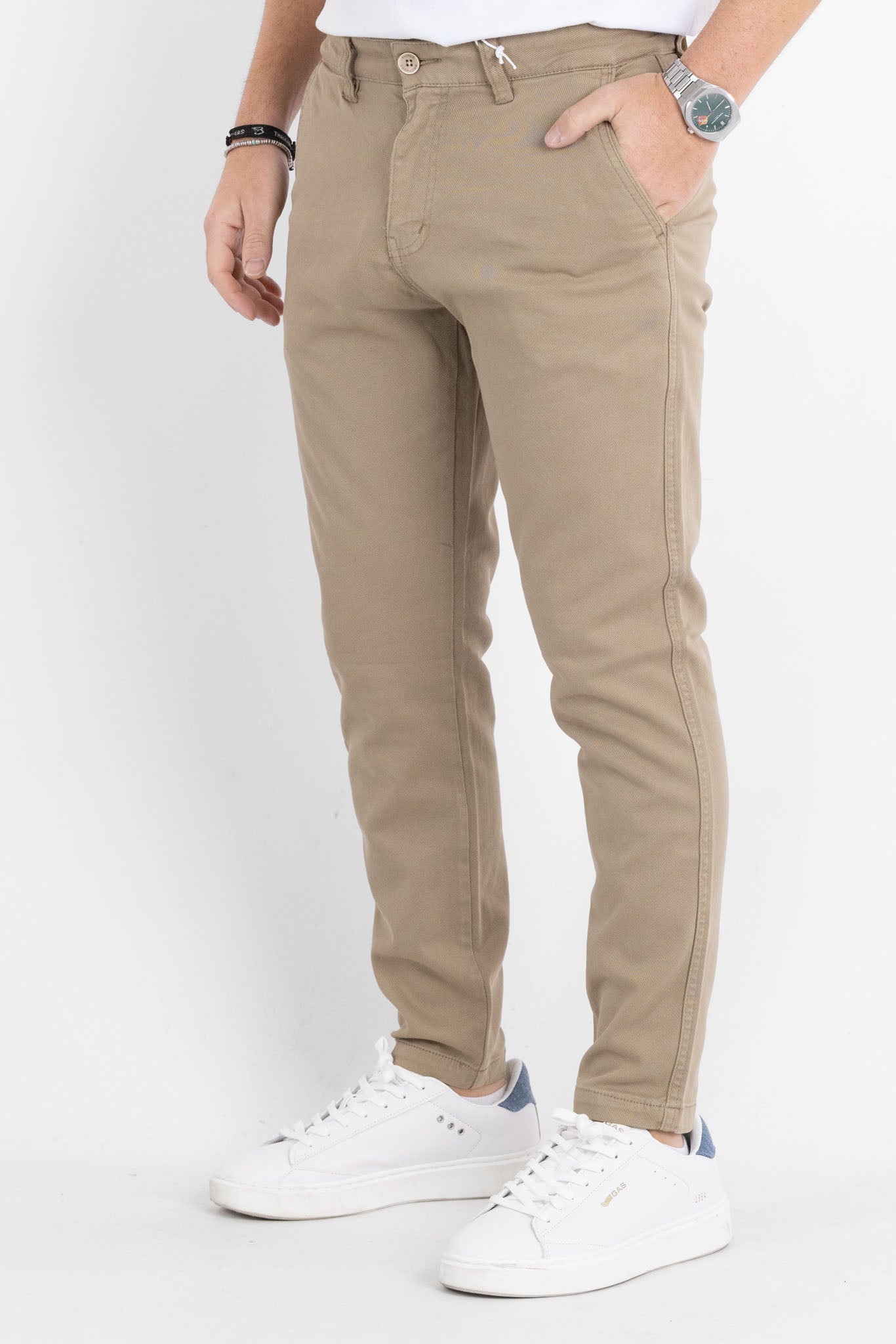 BR021 Rice Grain Capri Pants | 2 for €60 | Khaki