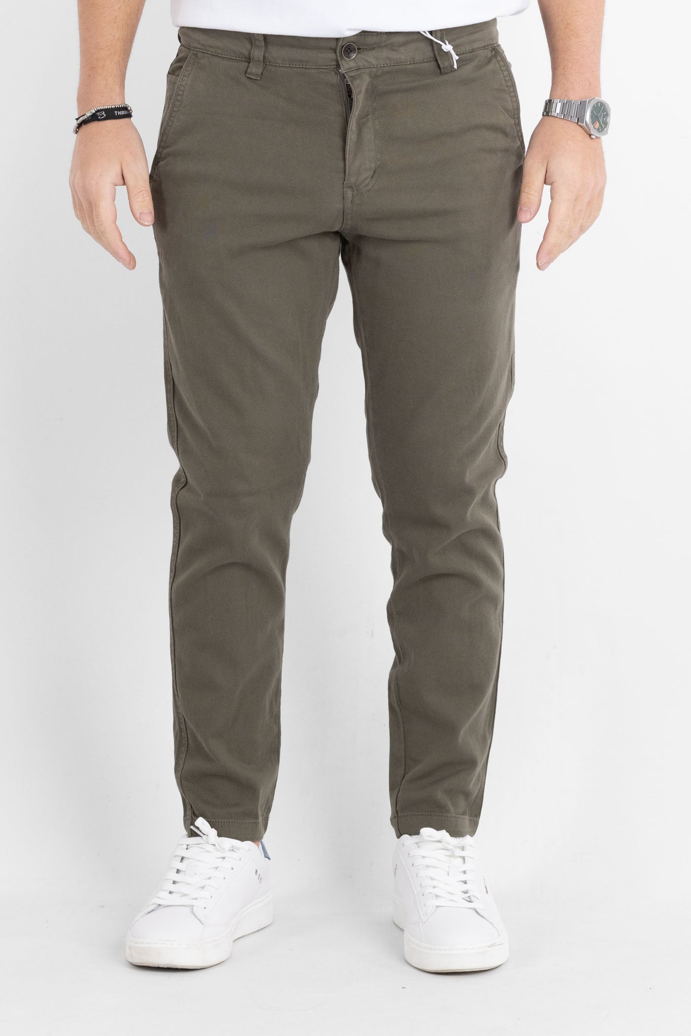 BR021 Rice Grain Capri Pants | 2 for €60 | Military Green