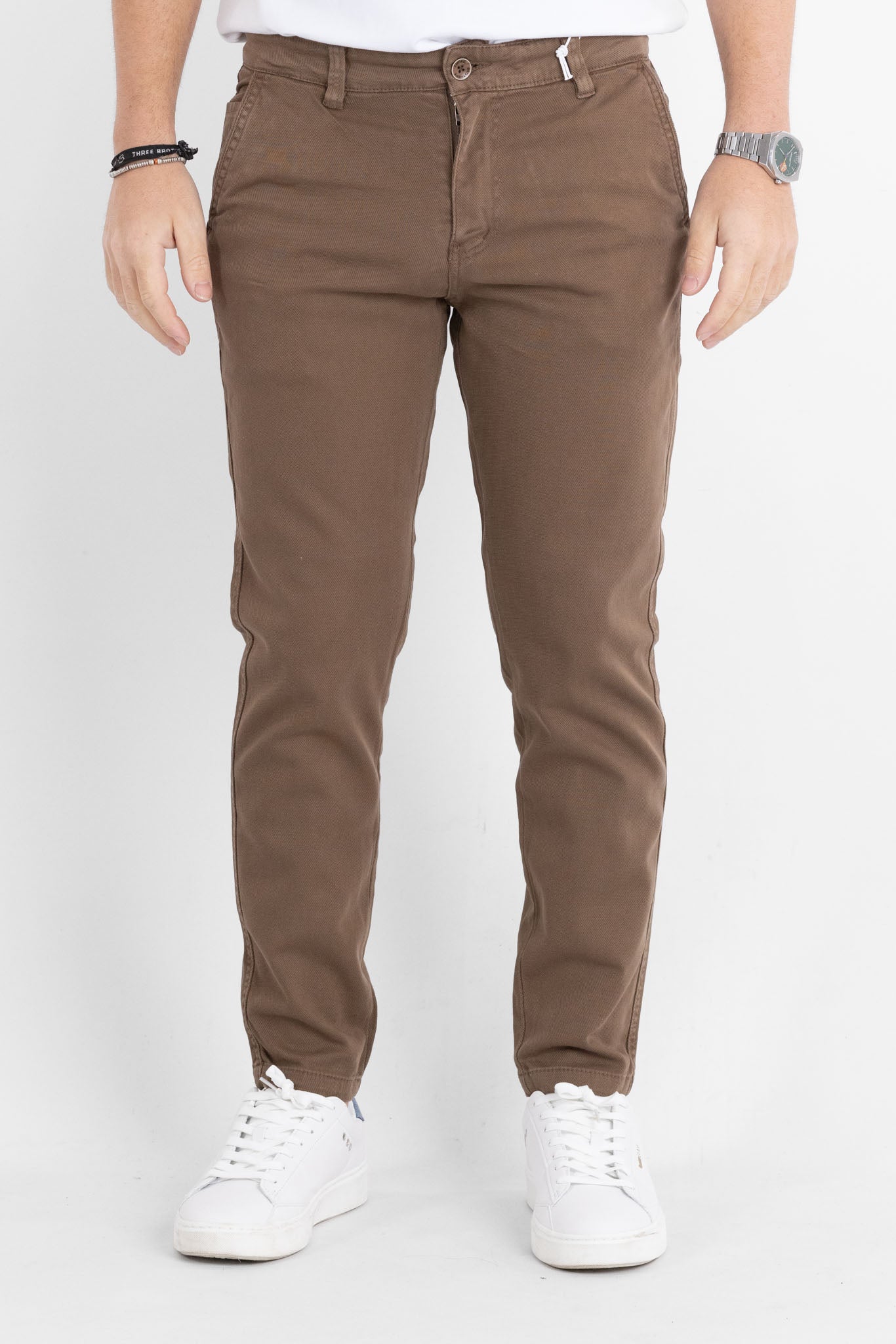 BR021 Rice Grain Capri Pants | 2 for €60 | Coffee