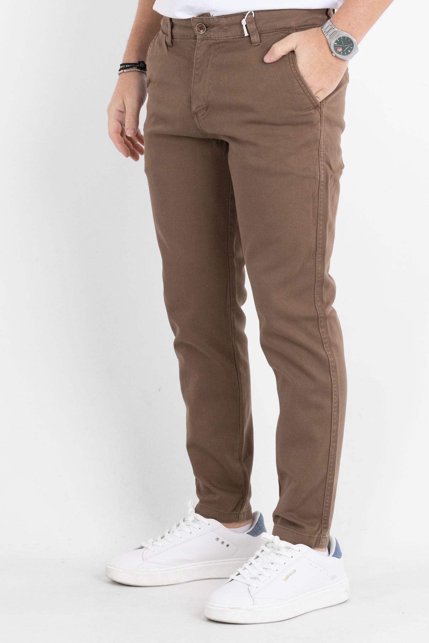 BR021 Rice Grain Capri Pants | 2 for €60 | Coffee
