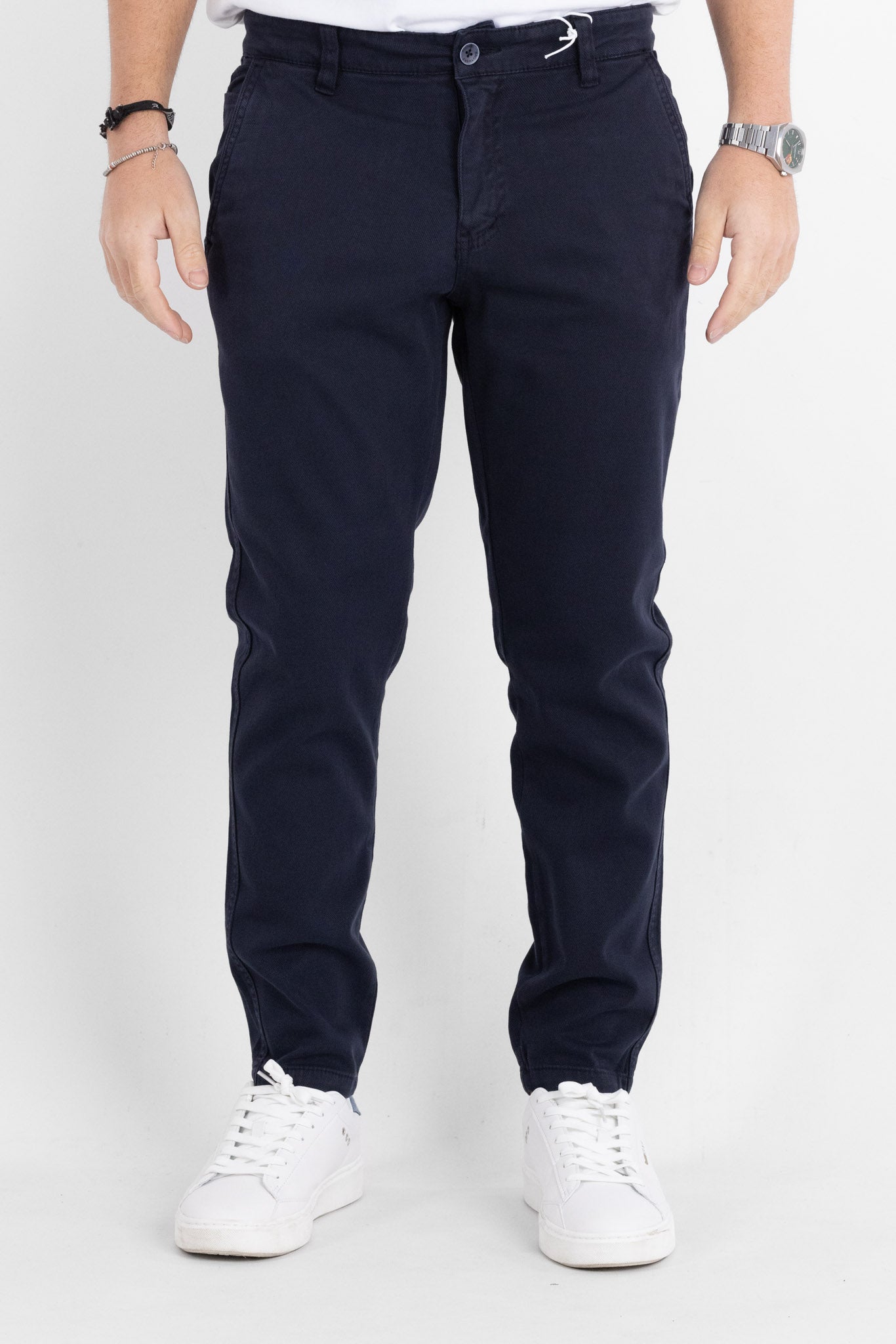 BR021 Rice Grain Capri Pants | 2 for €60 | Blue