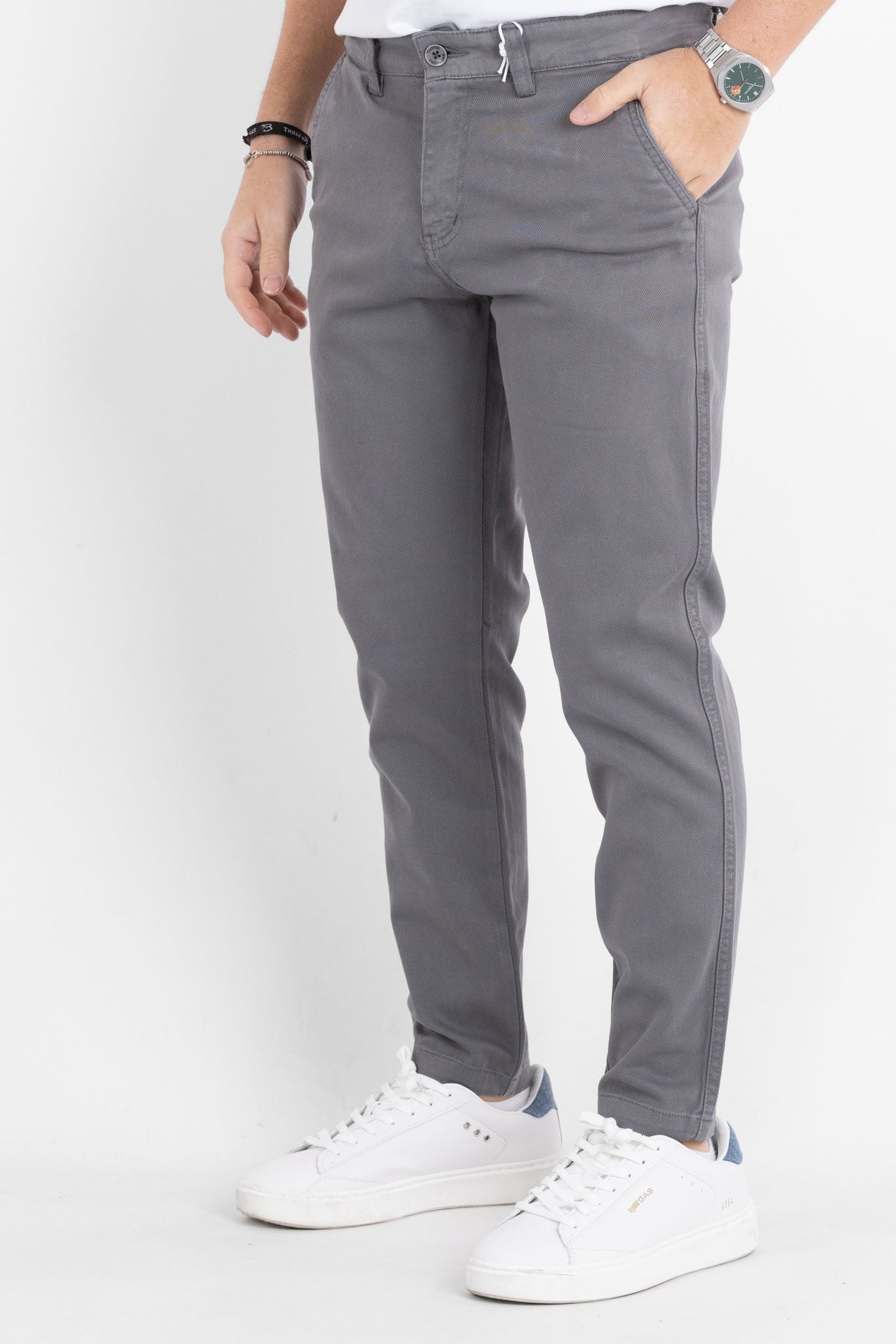 BR021 Rice Grain Capri Pants | 2 for €60 | Dark Grey