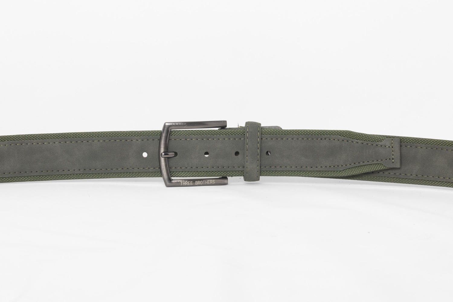 Cintura Simil Pelle e Tessuto | Verde Militare