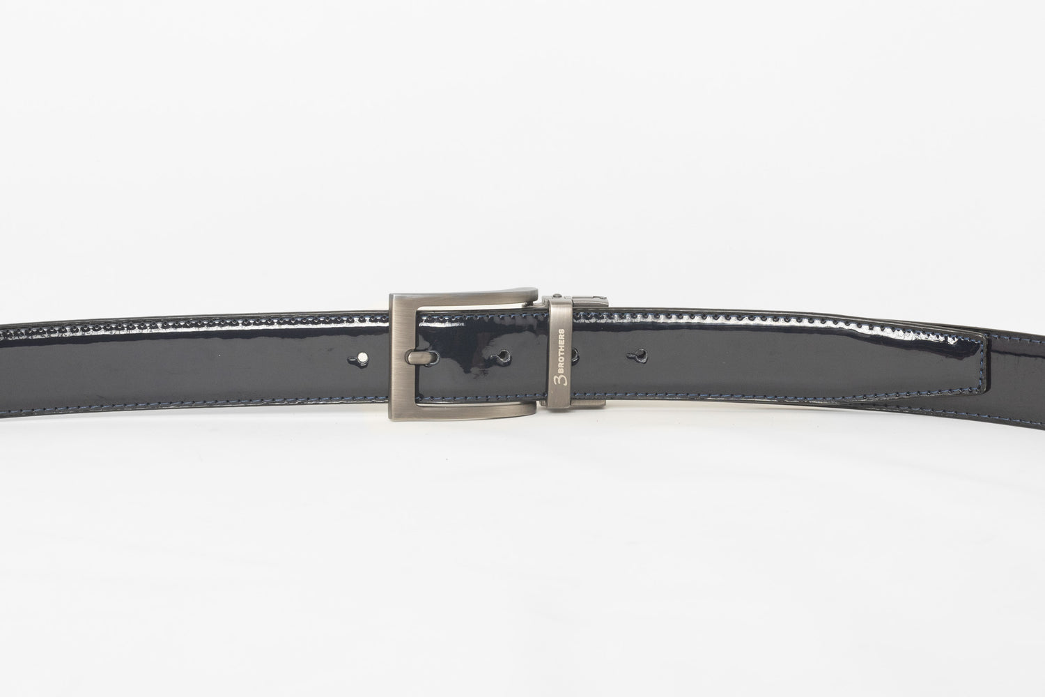 Cintura Reversibile Lucida | Blu e Nera