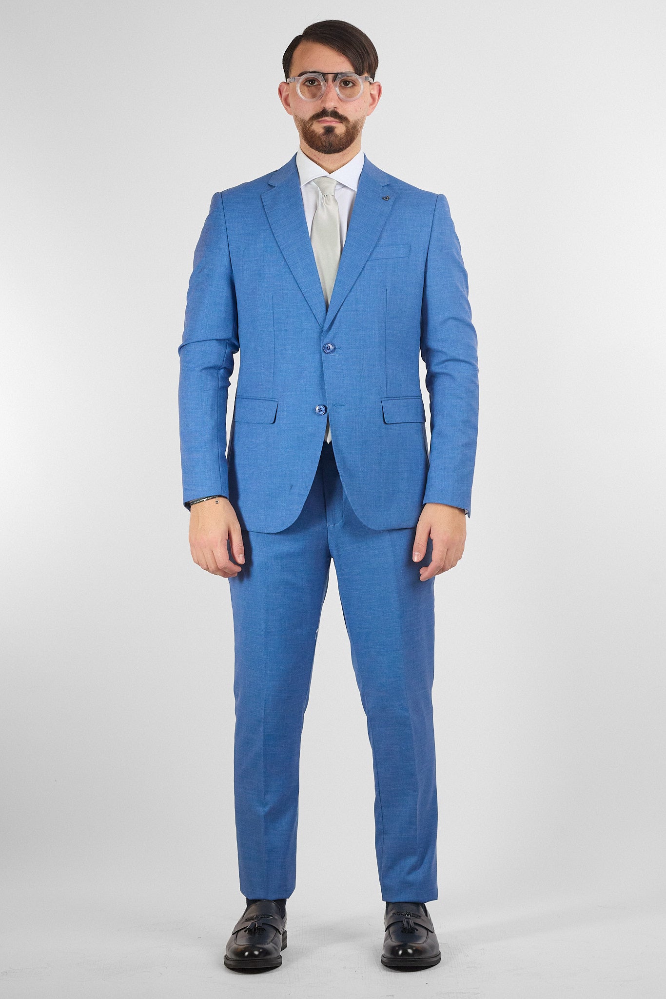 Abito Due Bottoni Basic | Azzurro