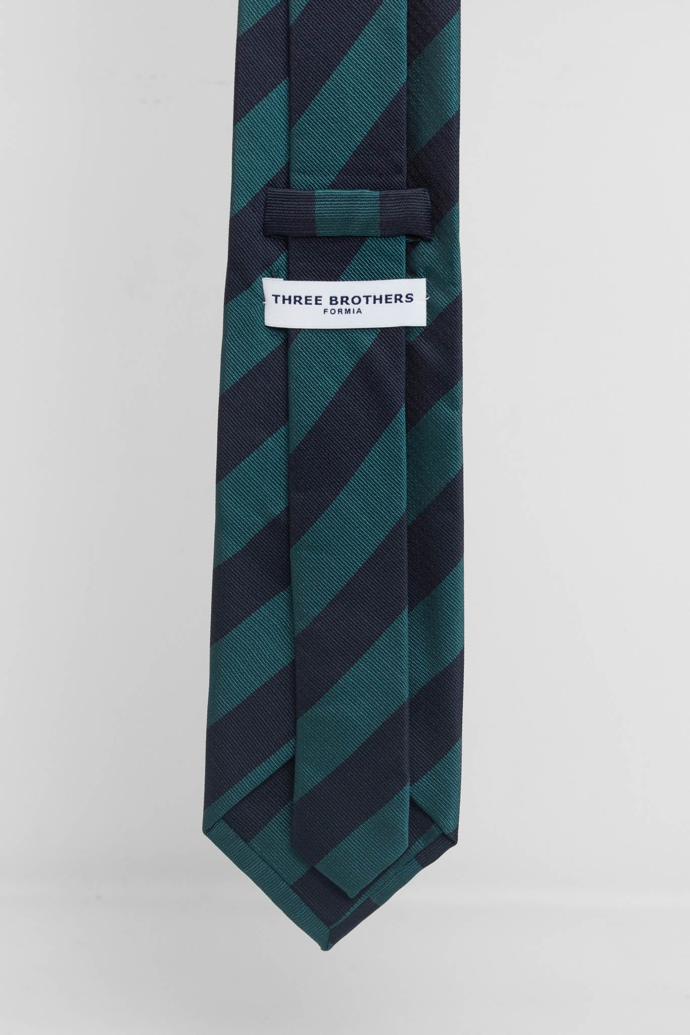 Cravatta Tre Pieghe Regimental Larga Blu e Verde | 2 Per €20