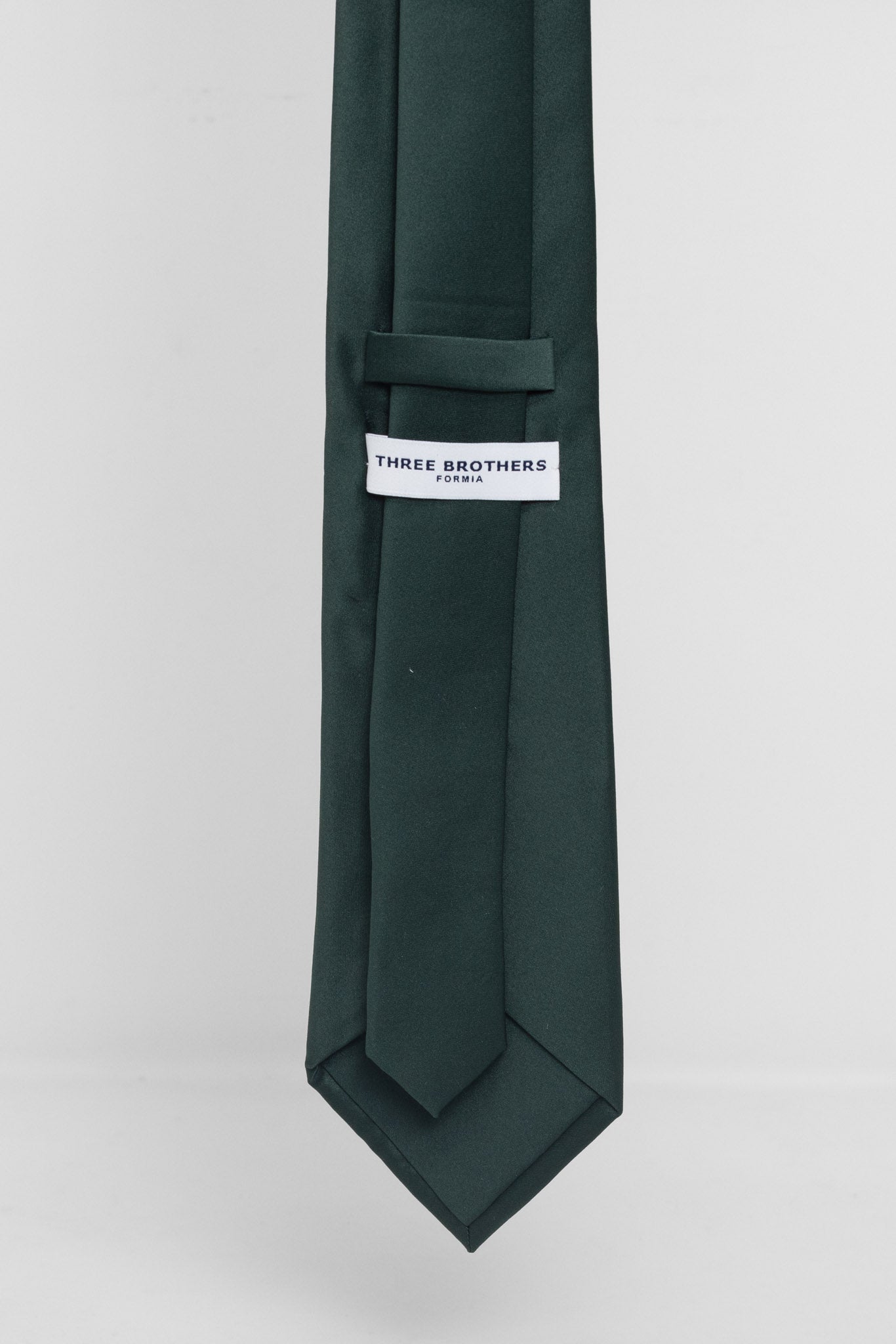 Cravatta Tre Pieghe Tinta Unita Verde Scuro | 2 Per €20