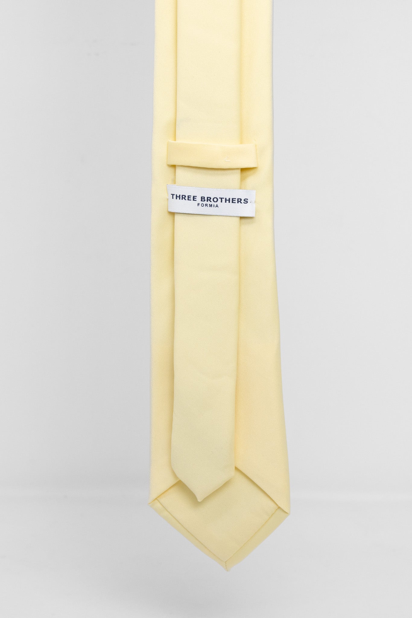 Cravatta Tre Pieghe Tinta Unita Giallo Chiaro | 2 Per €20