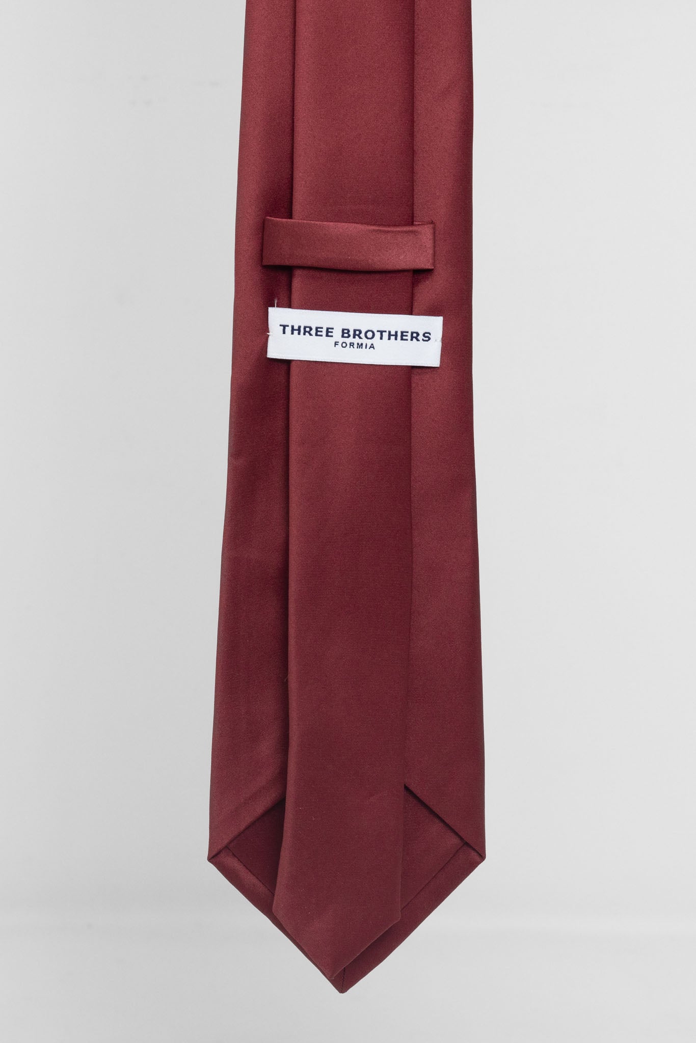 Cravatta Tre Pieghe Tinta Unita Bordeaux | 2 Per €20