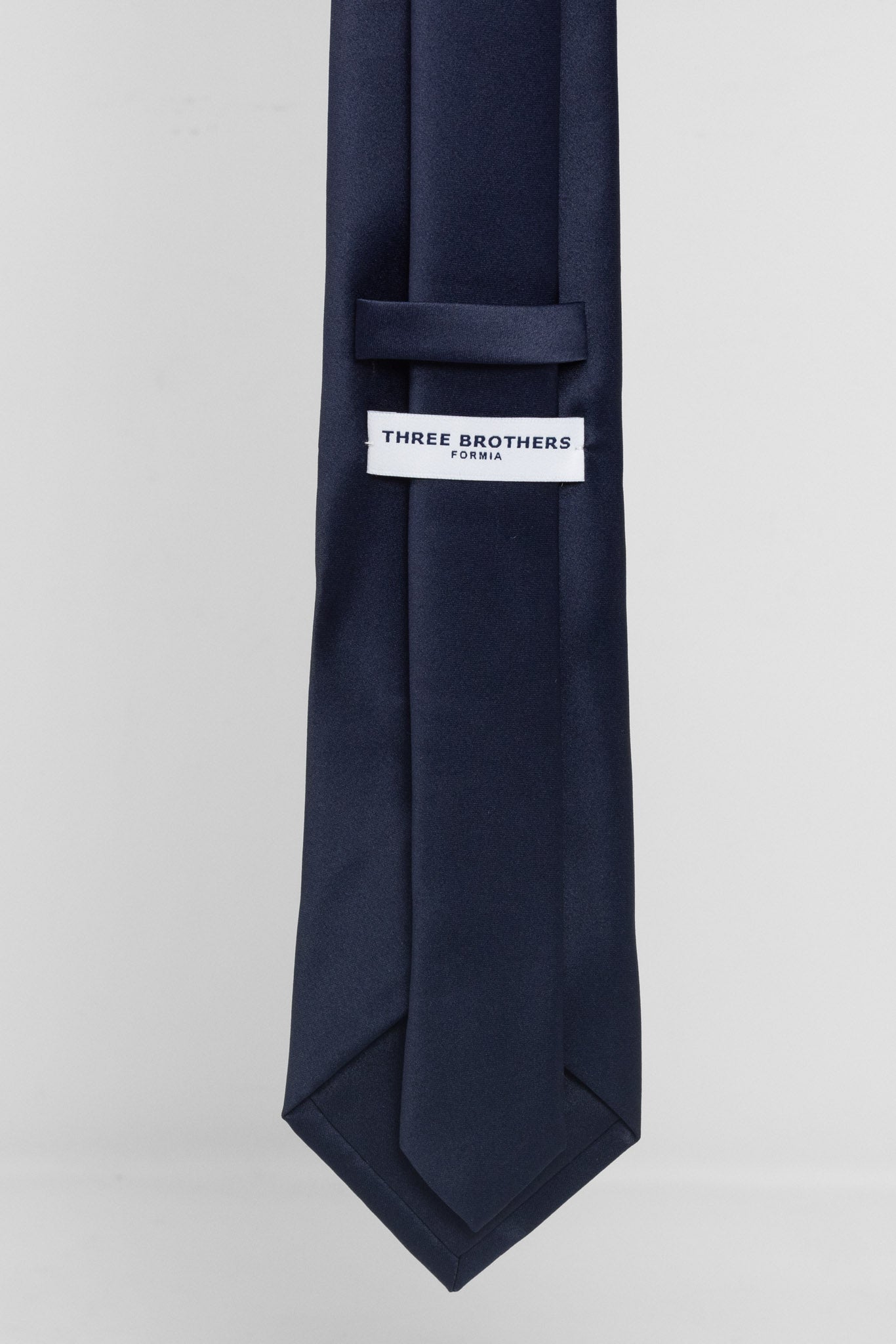 Cravatta Tre Pieghe Tinta Unita Blu Scuro | 2 Per €20