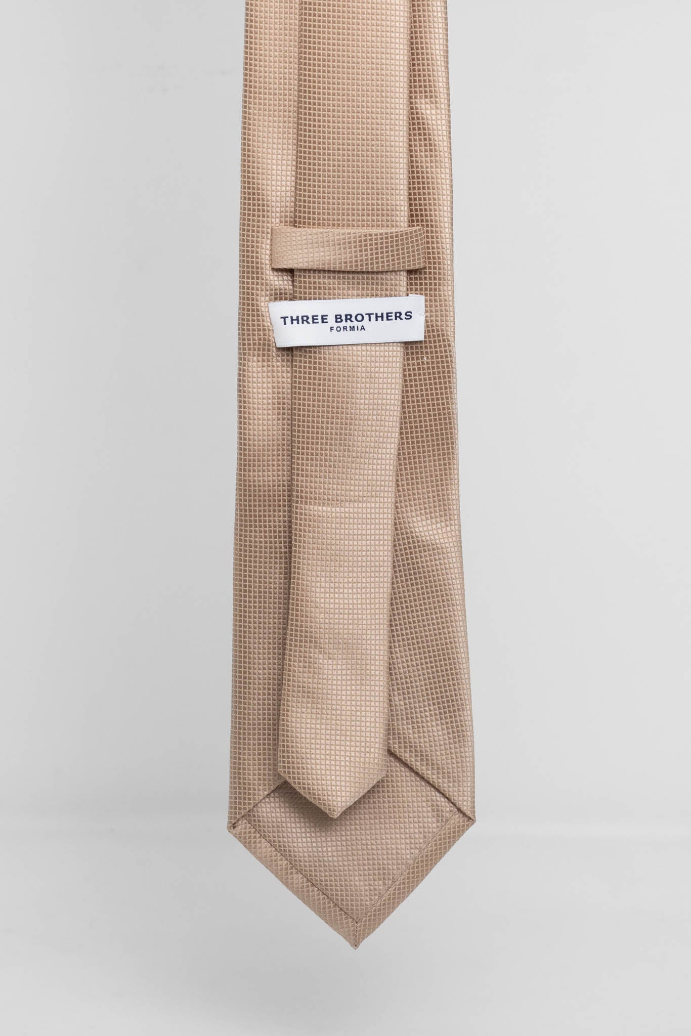 Cravatta Tre Pieghe Tinta Unita Diamantato Beige | 2 Per €20