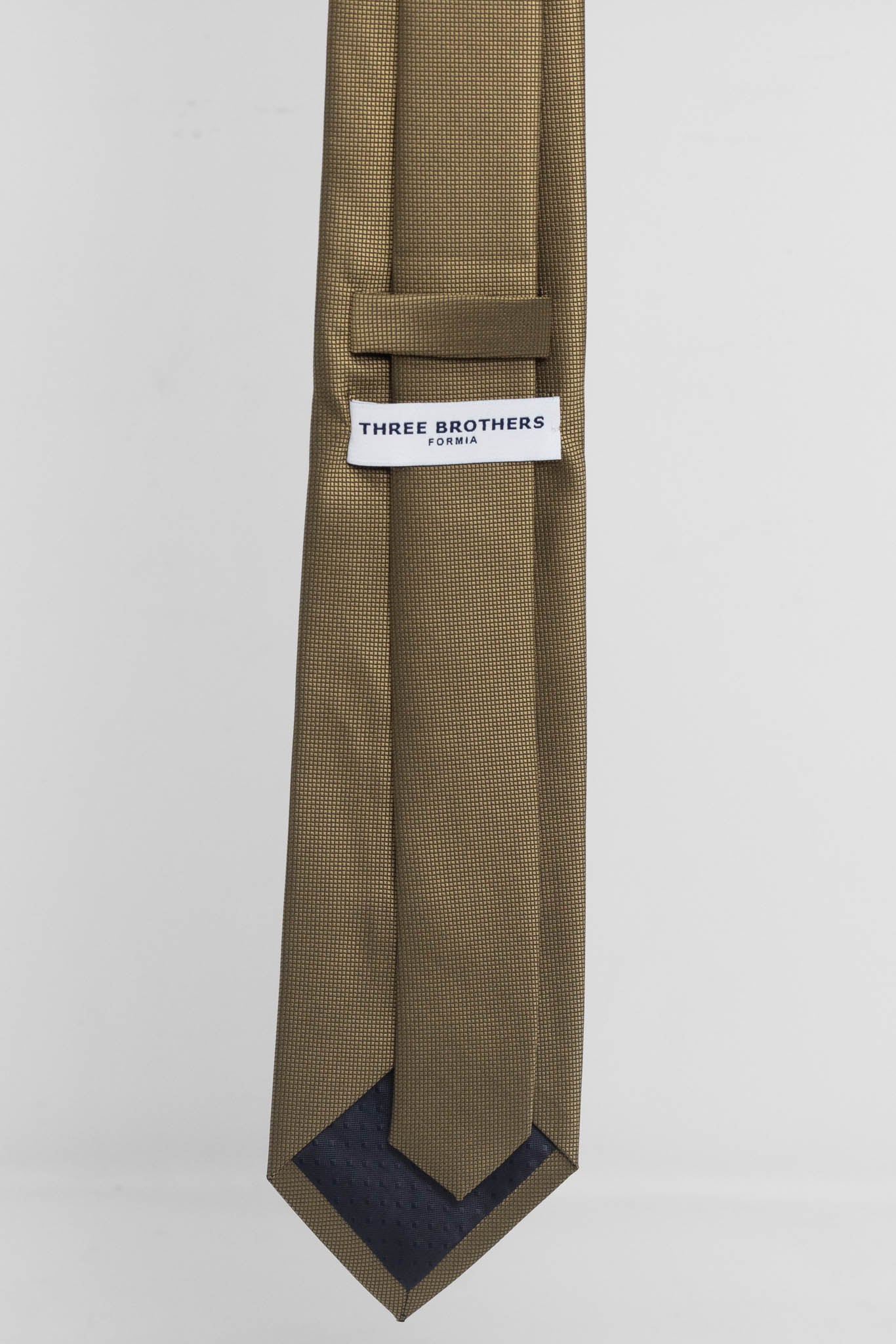 Cravatta Tre Pieghe Tinta Unita Micro Diamantino Bronzo | 2 Per €20