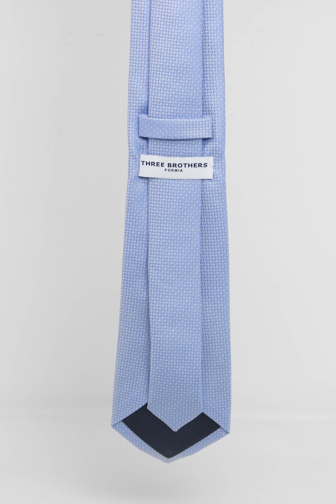 Cravatta Tre Pieghe Trama Geometrica Celeste | 2 Per €20