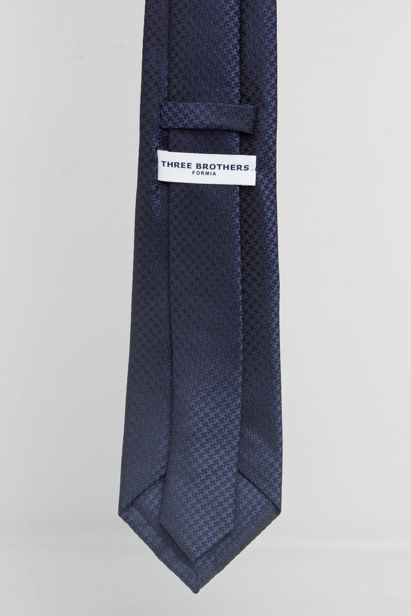 Cravatta Tre Pieghe Trama Pied Poule Blu | 2 Per €20