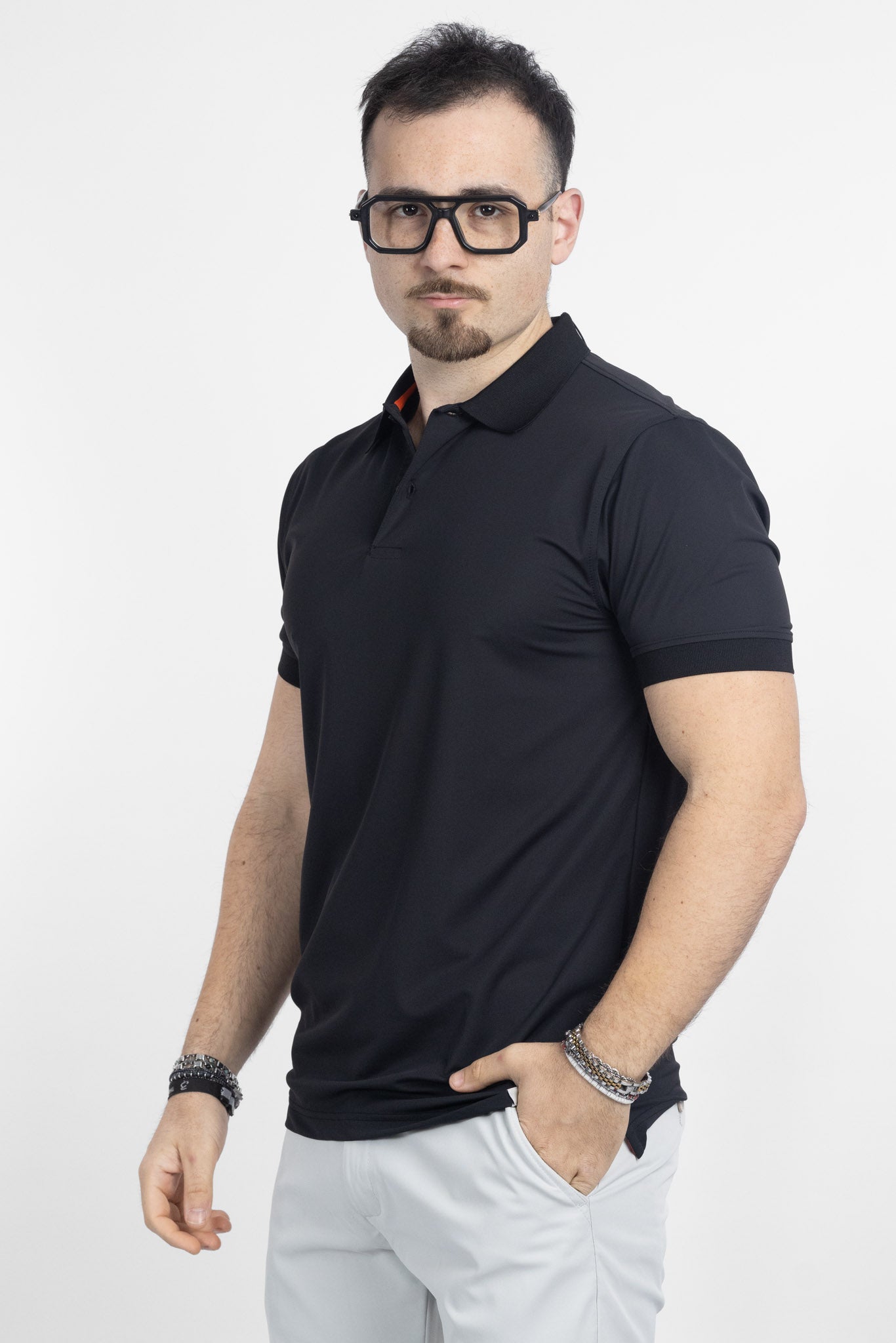 Polo Mezza Manica Active No Stiro 15377 | 2 per €50 | Nero