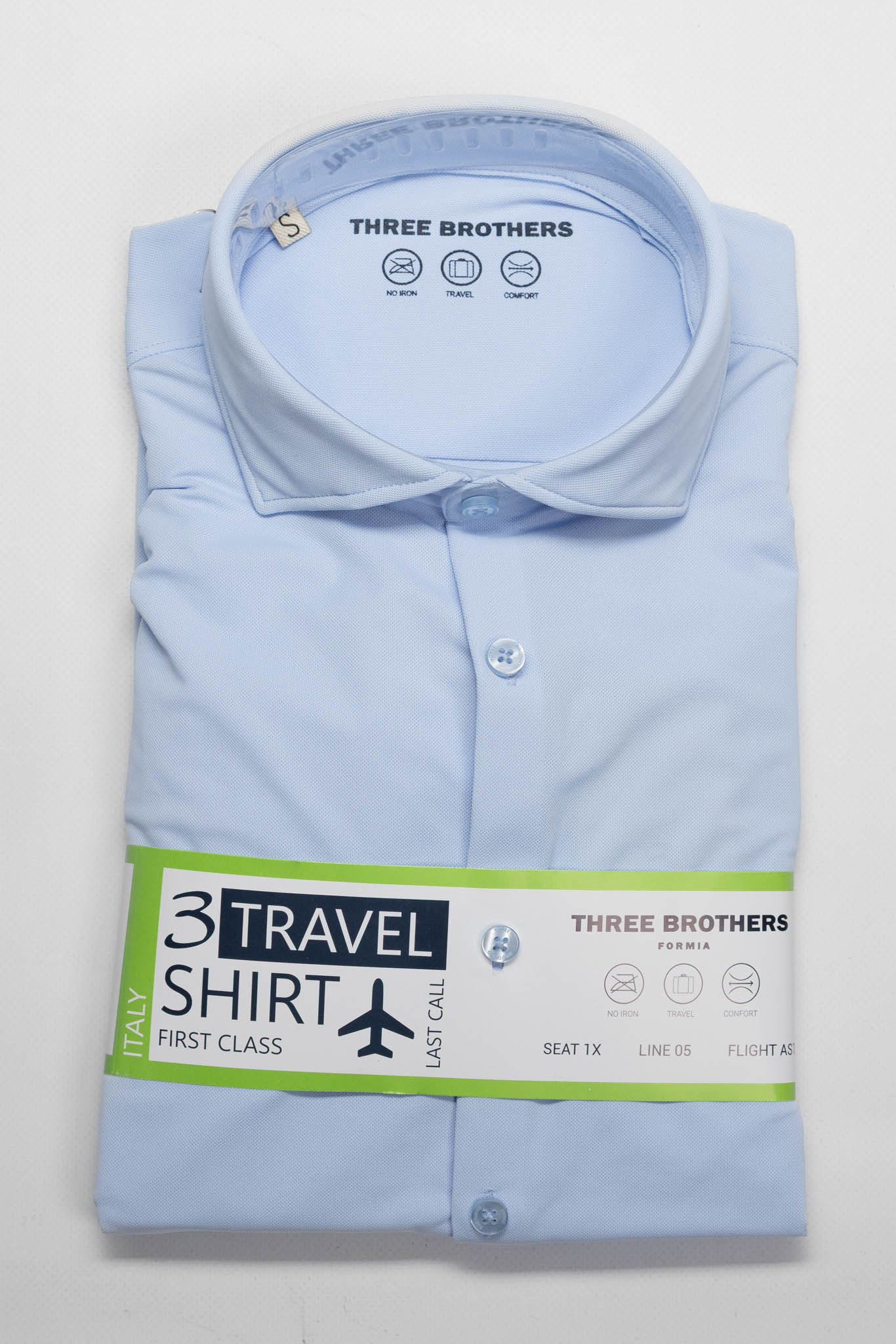 Camicia Active No Stiro Slim Super Elastic | Celeste