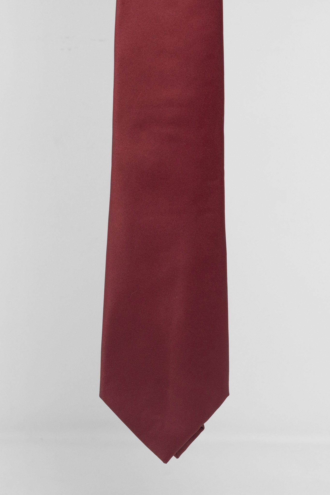 Cravatta Tre Pieghe Tinta Unita Bordeaux | 2 Per €20