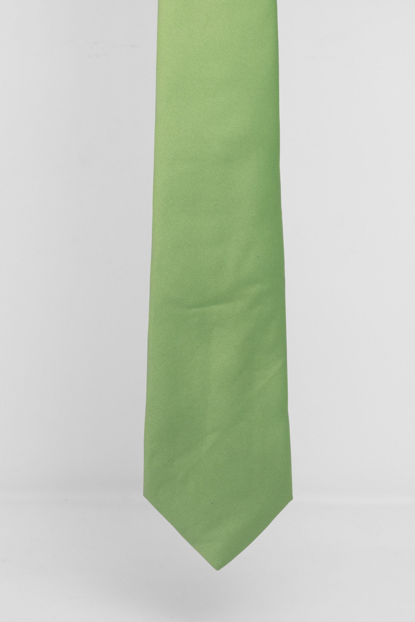 Cravatta Tre Pieghe Tinta Unita Verde Mela | 2 Per €20