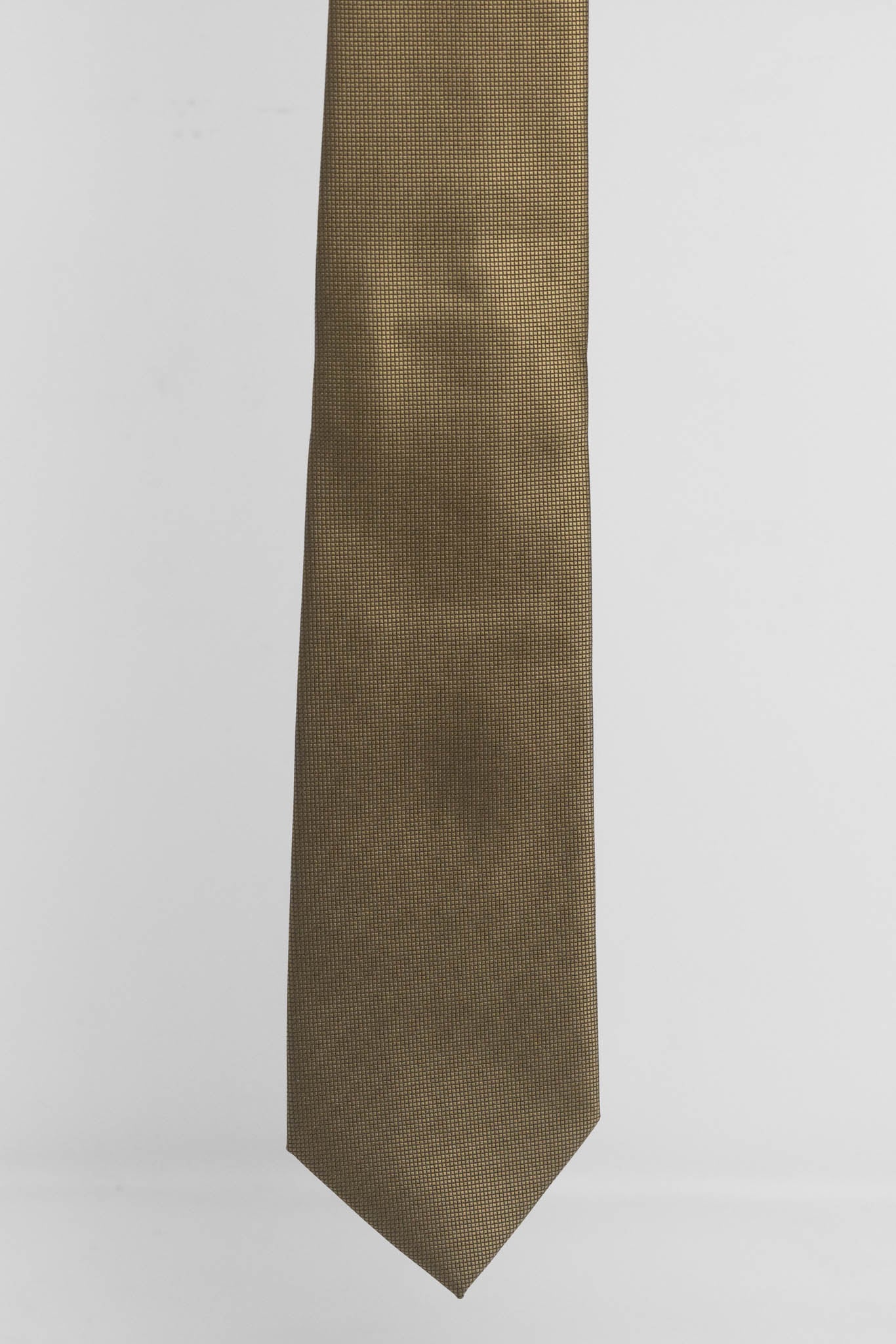 Cravatta Tre Pieghe Tinta Unita Micro Diamantino Bronzo | 2 Per €20