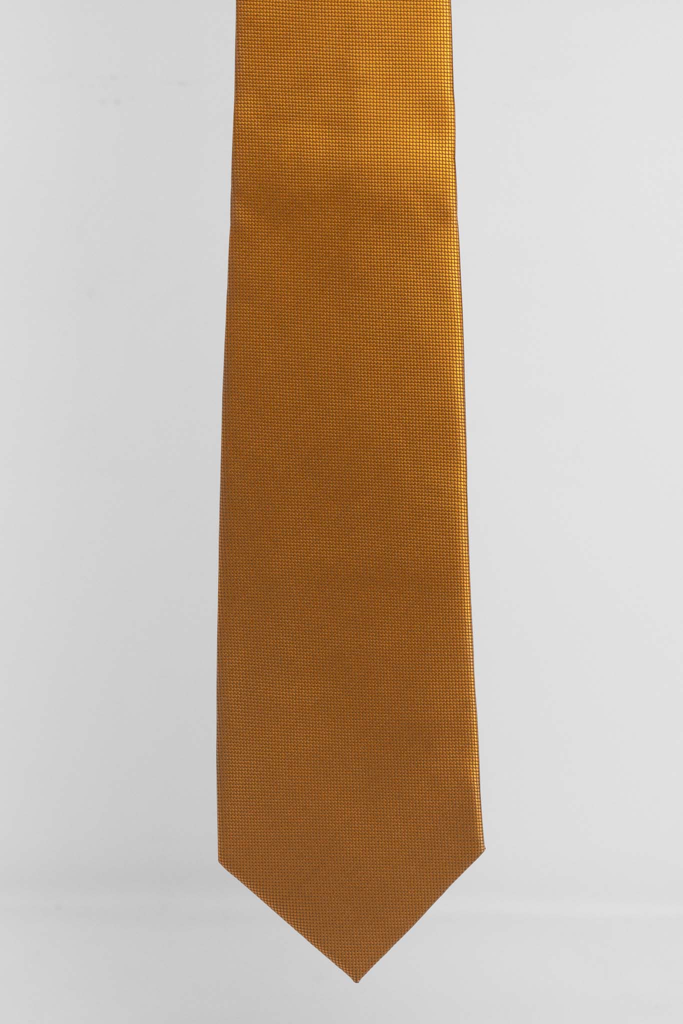 Cravatta Tre Pieghe Tinta Unita Micro Diamantino Ruggine | 2 Per €20