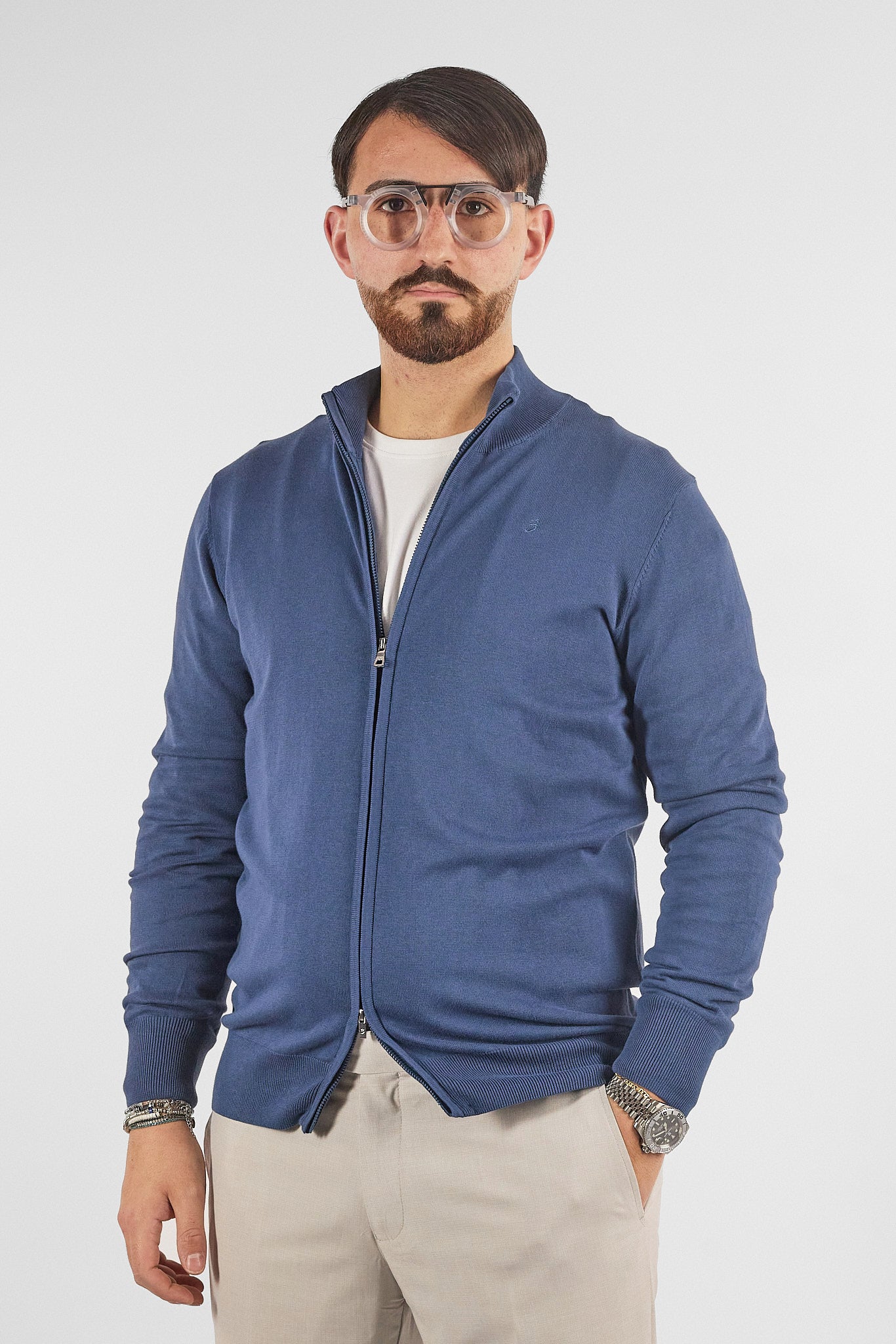 Pullover Zip Intera Basic Cotone 105 | 2 per €50 | Avion 43
