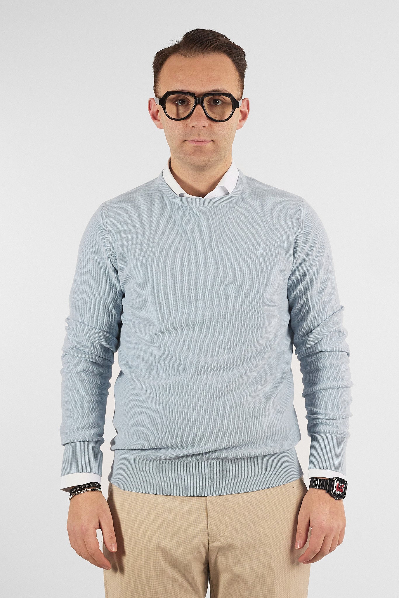 Pullover Girocollo Chicco Cotone 1521 | 2 per €50 | Celeste 16